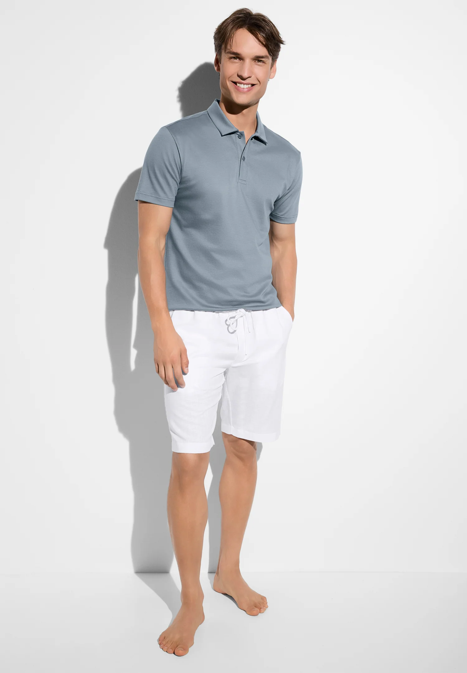 Linen Blend | Shorts - weiss - Image 5