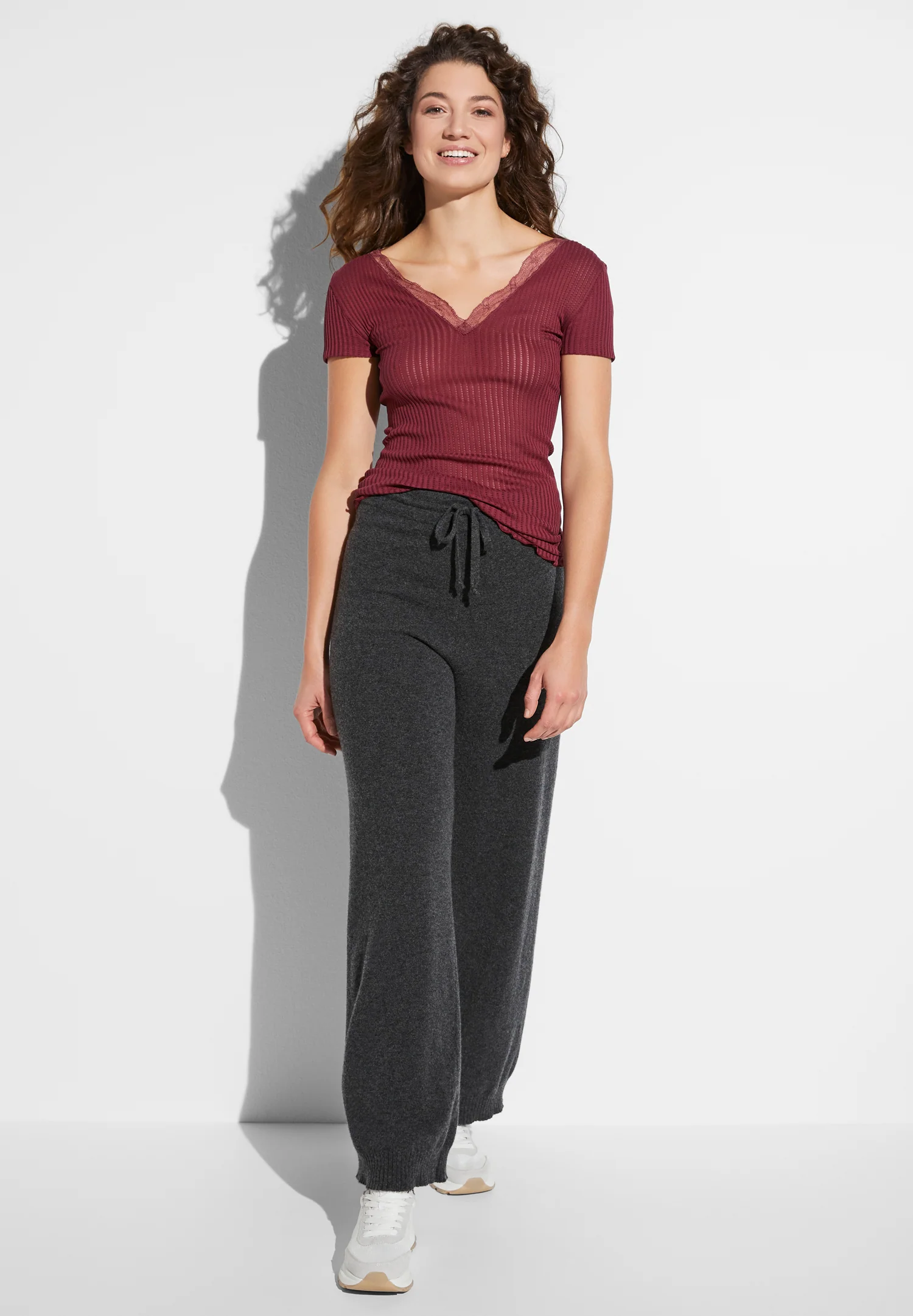 Luxury Cashmere | Hose lang Damen - anthrazit - Image 5