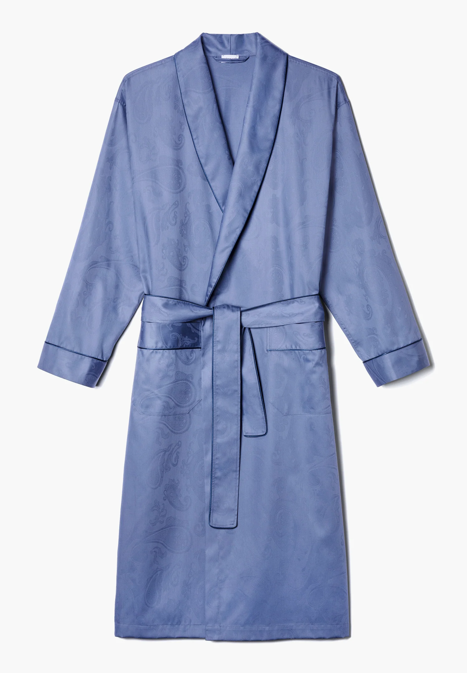 Luxury Jacquard | Morgenmantel lang - blue - Image 2