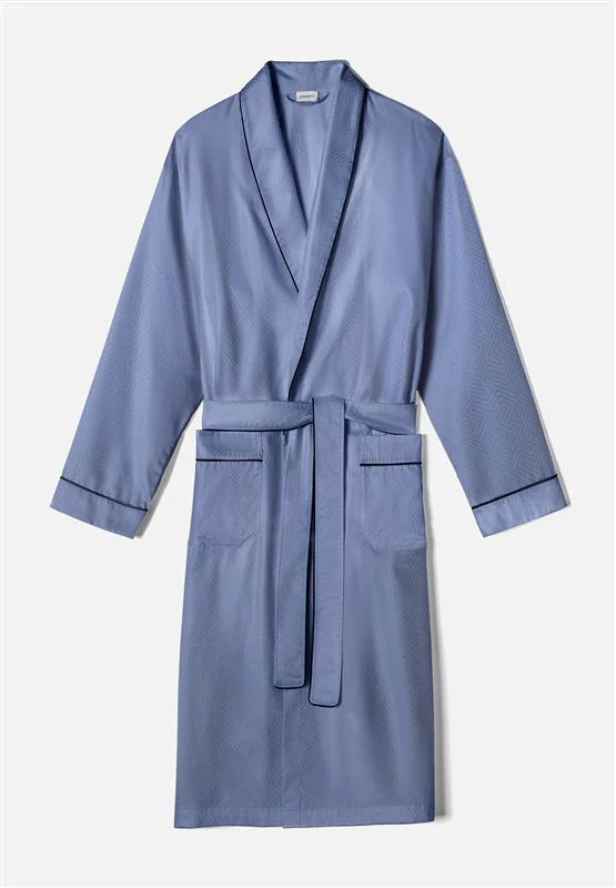 Luxury Jacquard | Morgenmantel lang - blue - Image 2