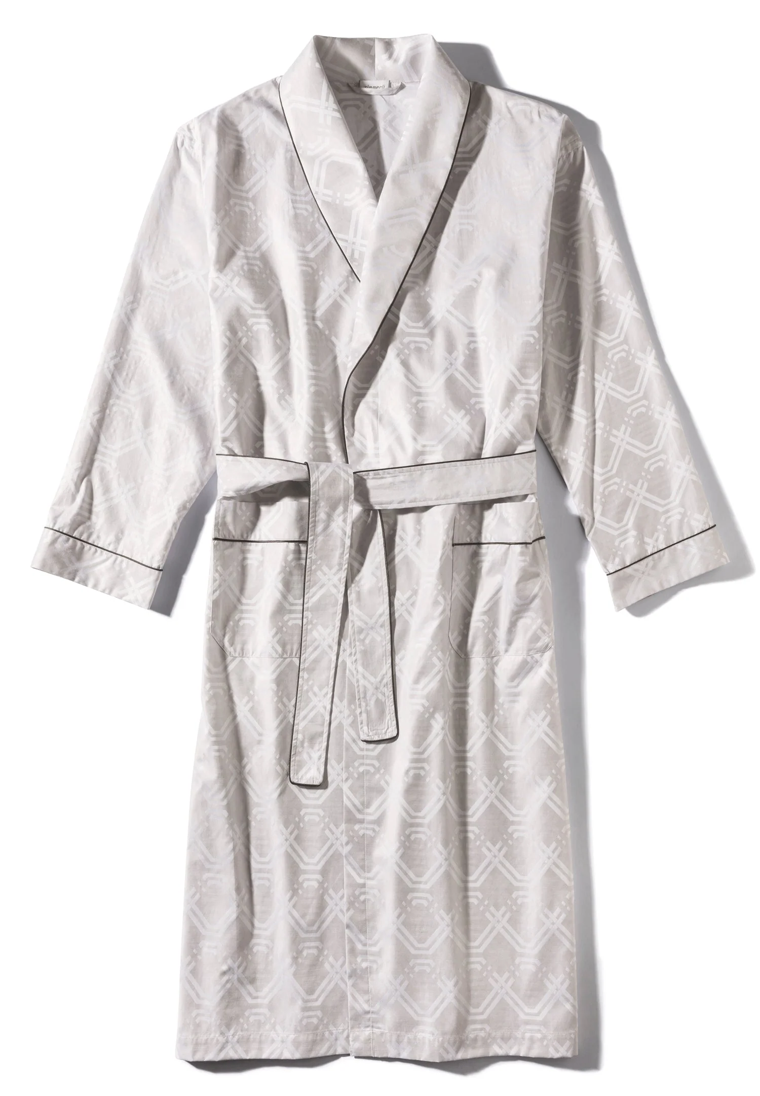 Luxury Jacquard | Morgenmantel lang - geo taupe - Image 6