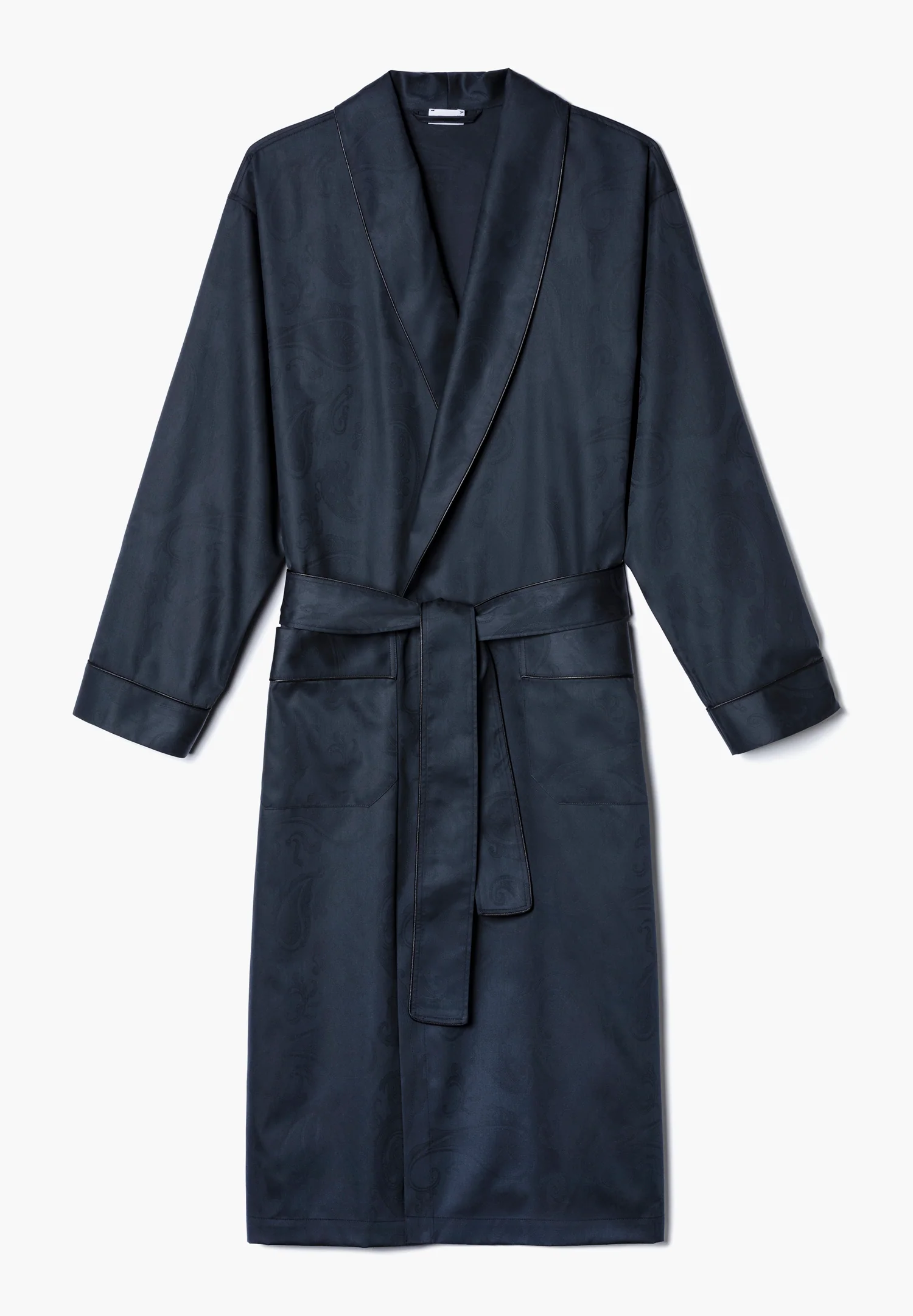 Luxury Jacquard | Morgenmantel lang - midnight - Image 2