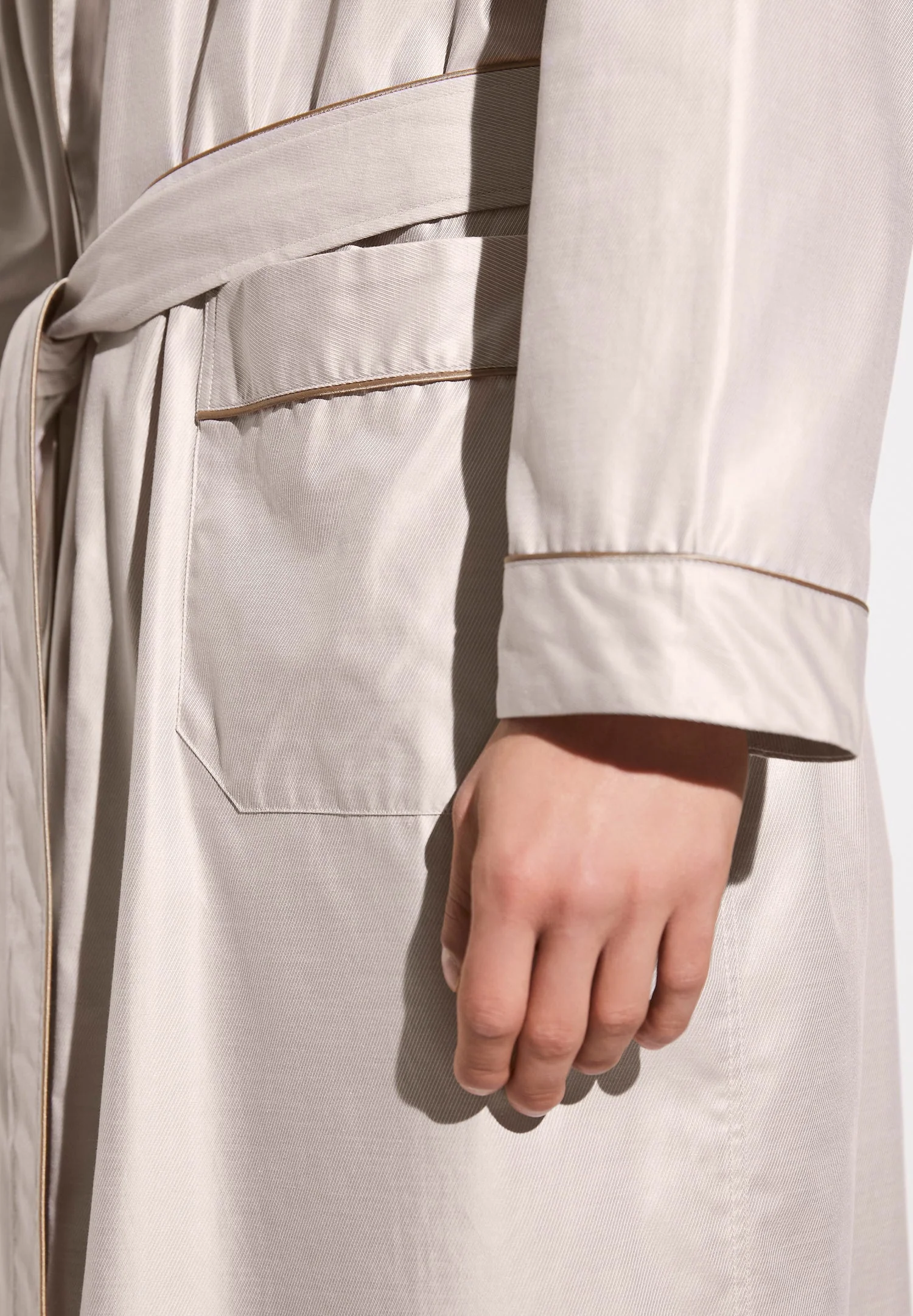 Luxury Jacquard | Morgenmantel lang - sand - Image 5