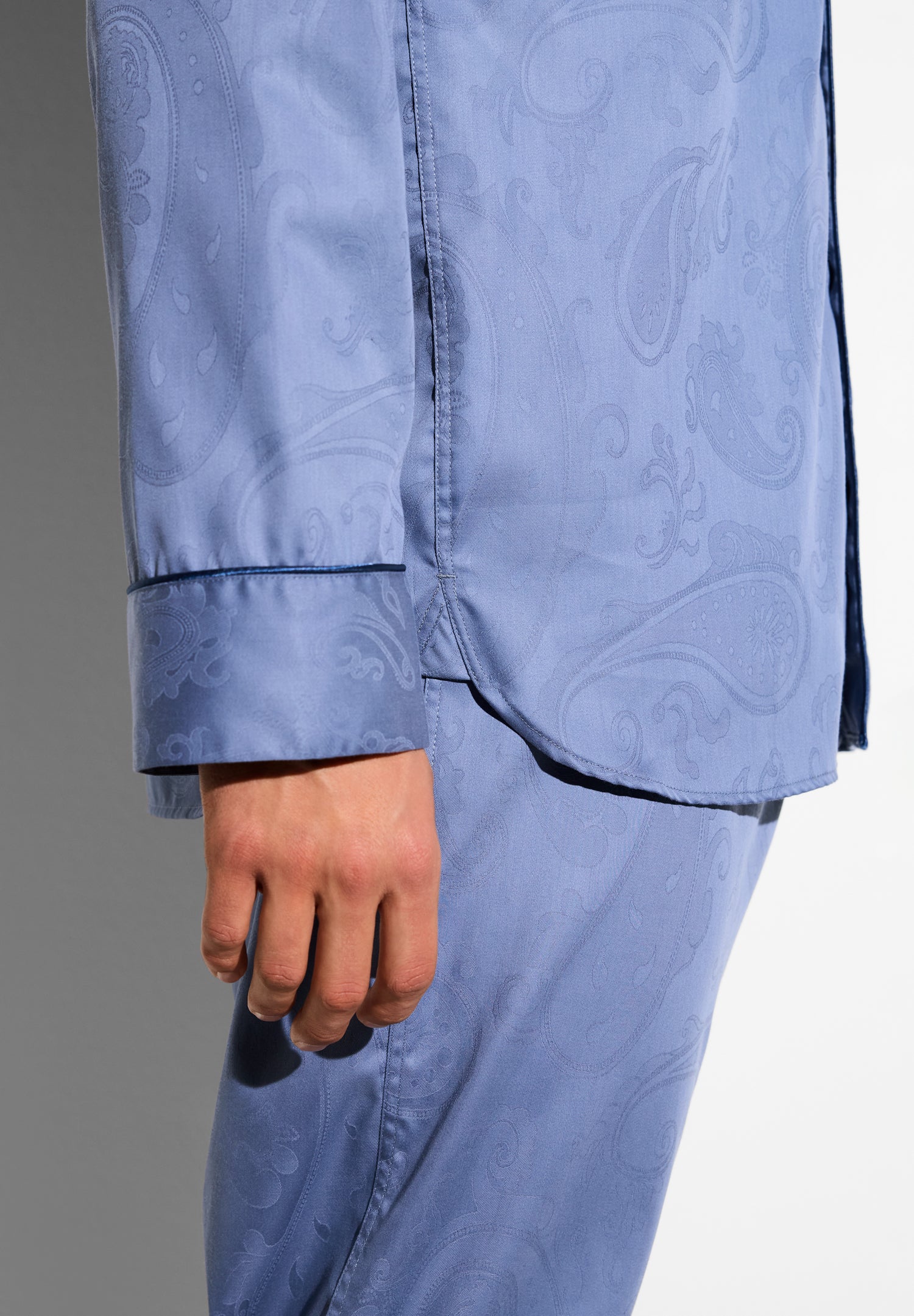 Luxury Jacquard | Pyjama lang - blue - Image 4