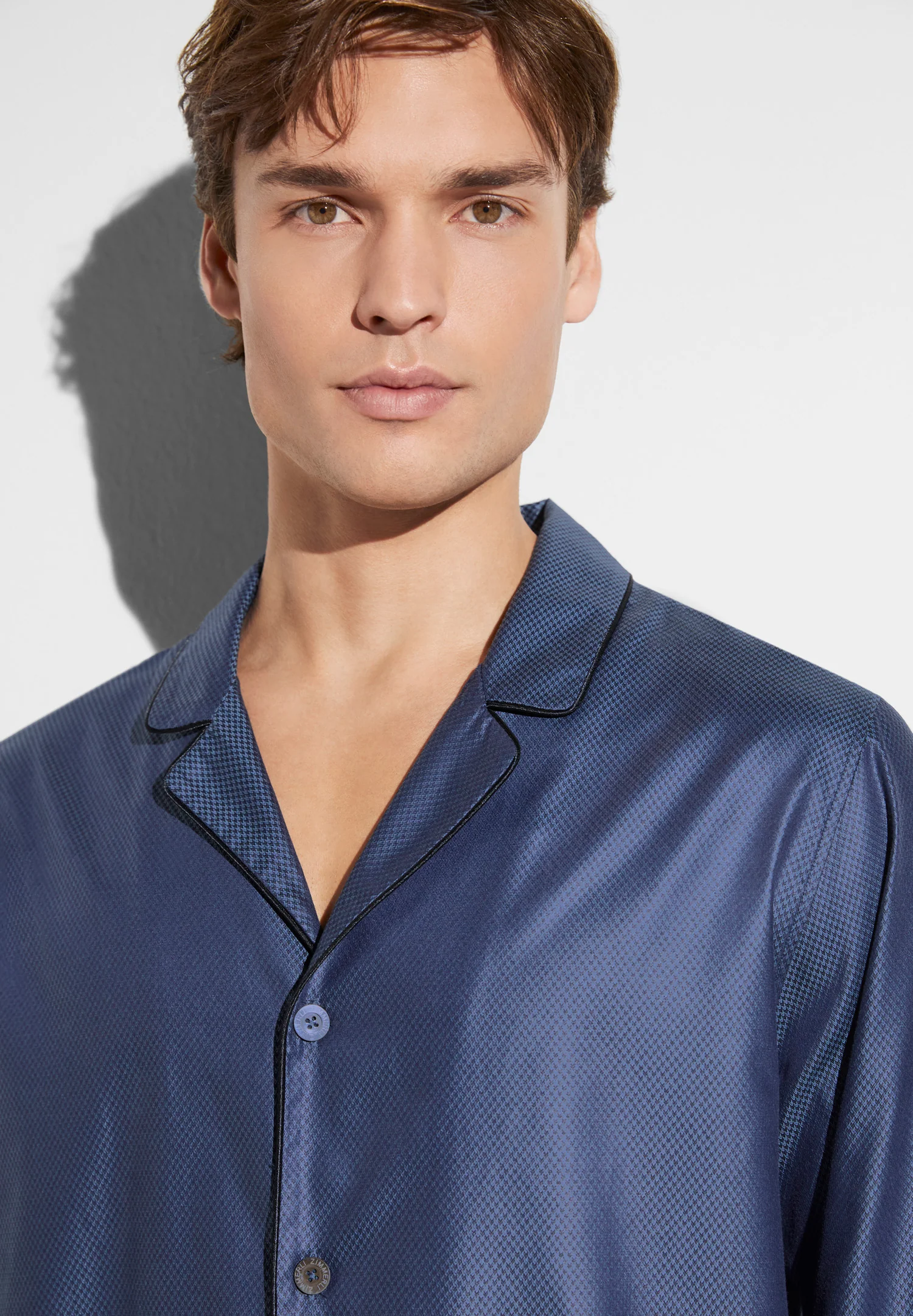 Luxury Jacquard | Pyjama lang - dark blue - Image 3