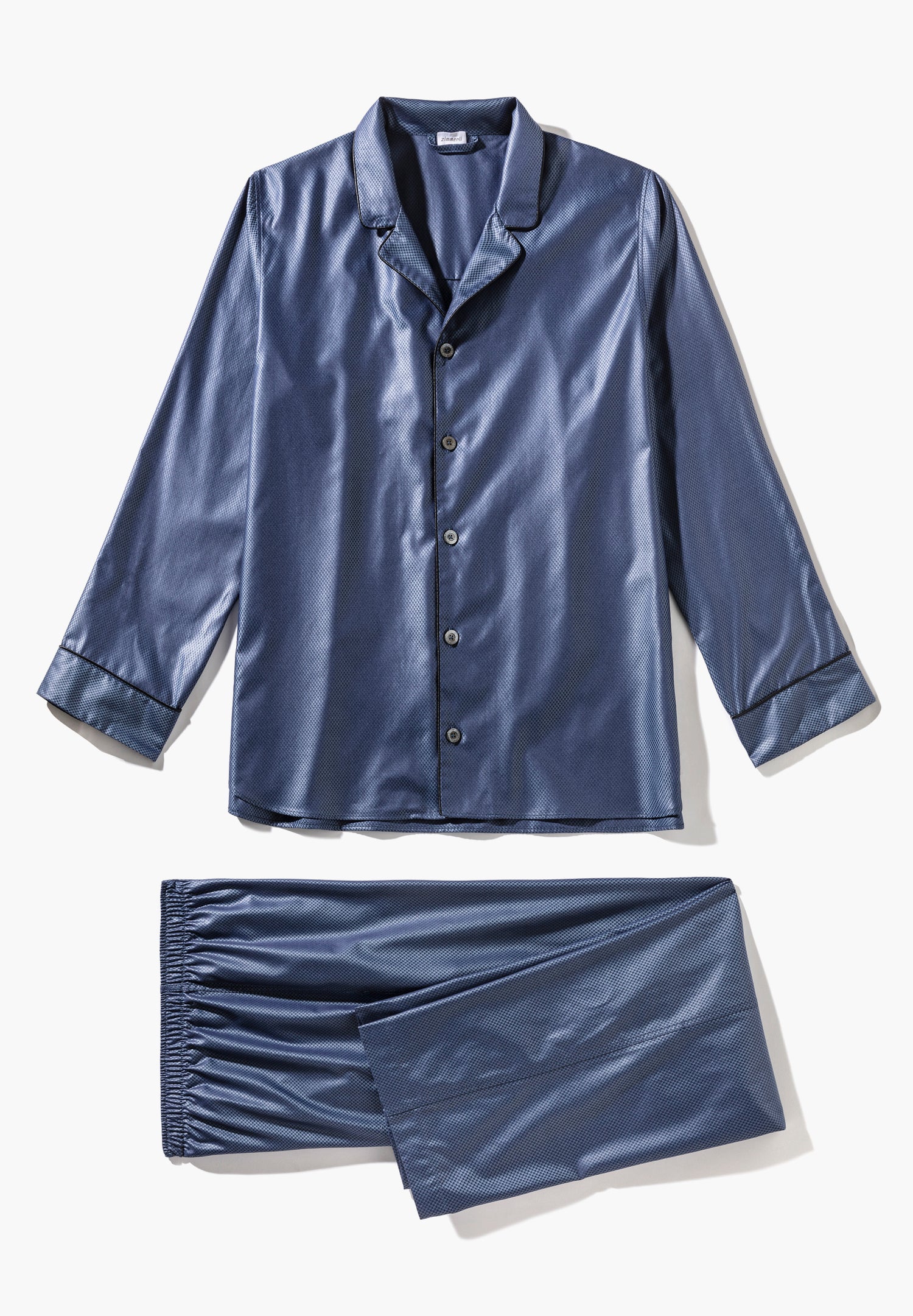 Luxury Jacquard | Pyjama lang - dark blue - Image 5