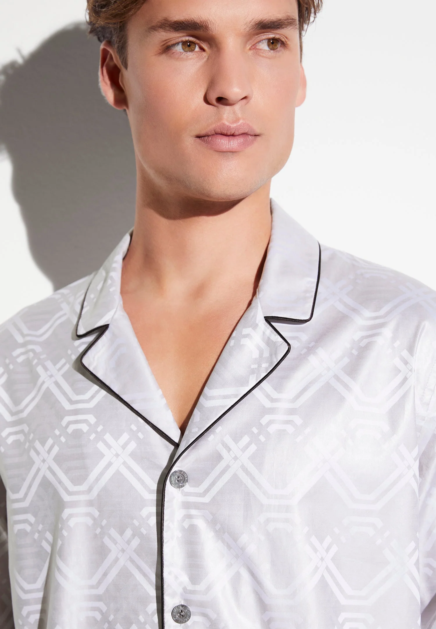 Luxury Jacquard | Pyjama lang - geo taupe - Image 3