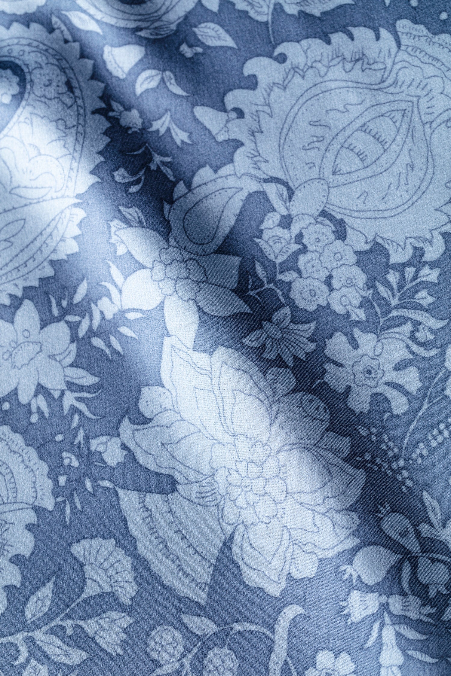 Luxury Silk | Pyjama lang - paisley blue - Image 5