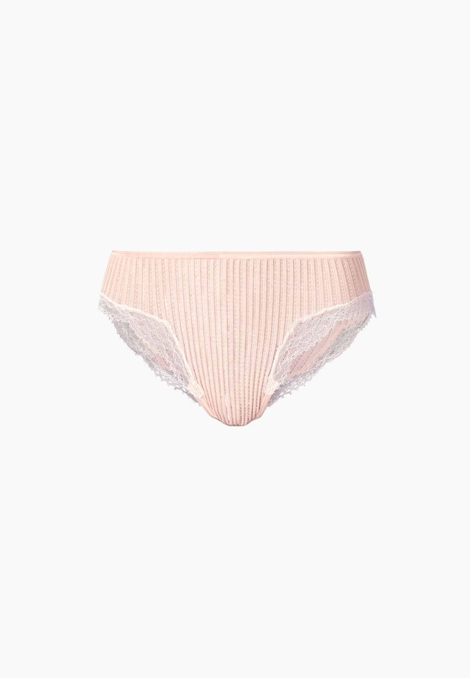 Maude Privé | Slip aus Ajouré-Rippe mit Spitze aus Calais - blush - Image 2