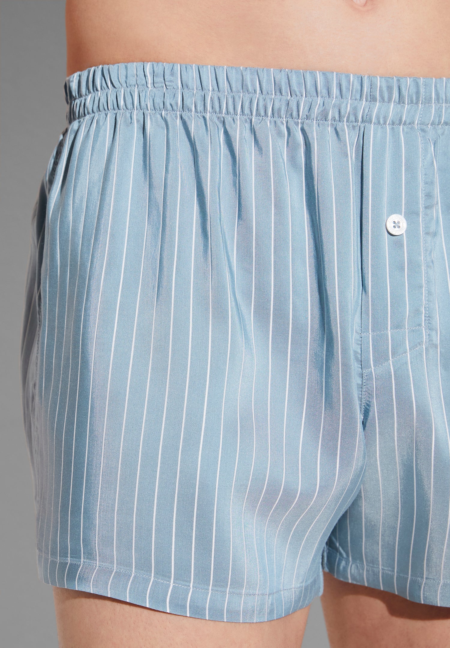 Pinstripes | Boxer Shorts - aqua stripes - Image 3