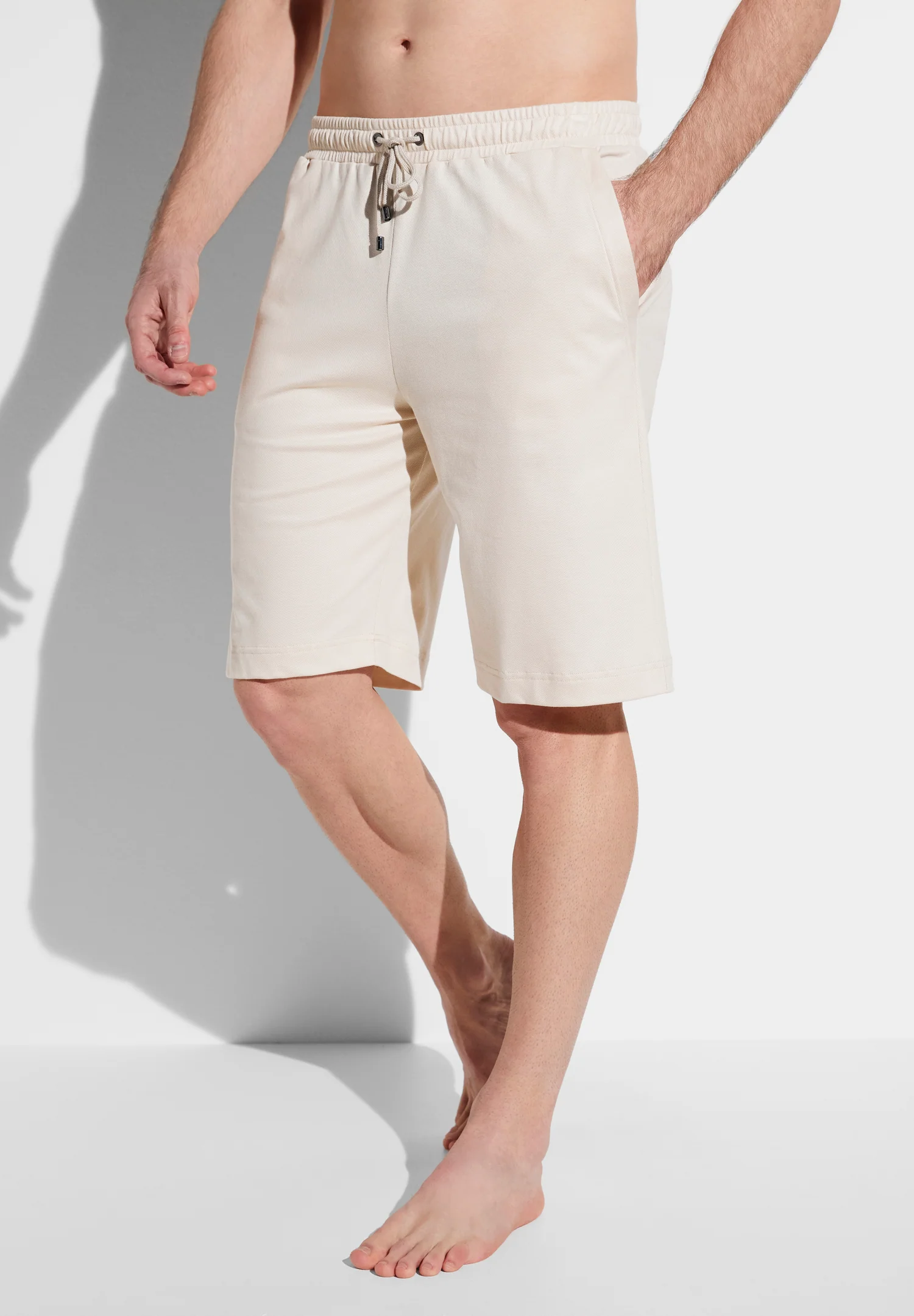 Piqué Lounge | Hose kurz - sand