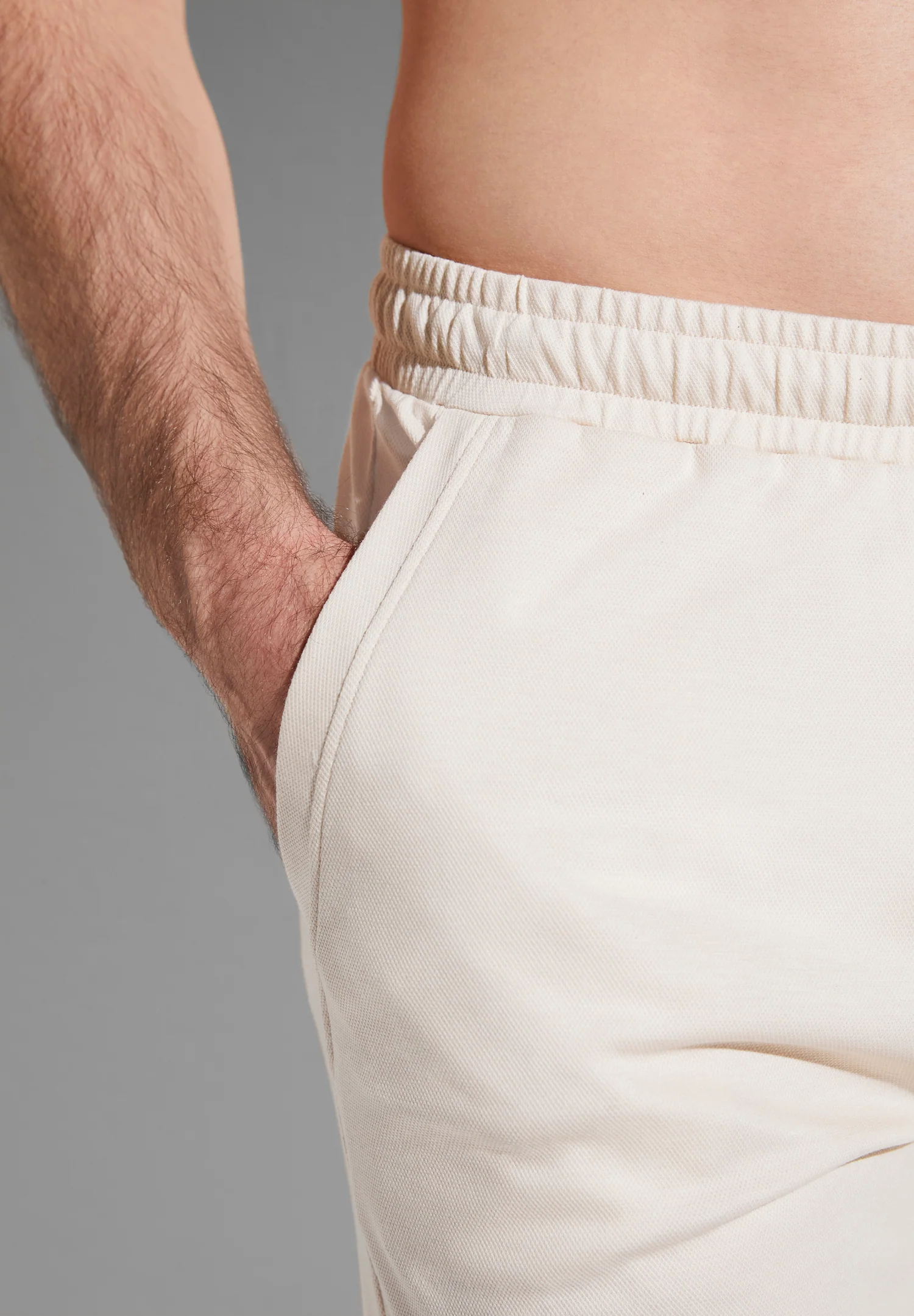 Piqué Lounge | Hose lang - sand - Image 3