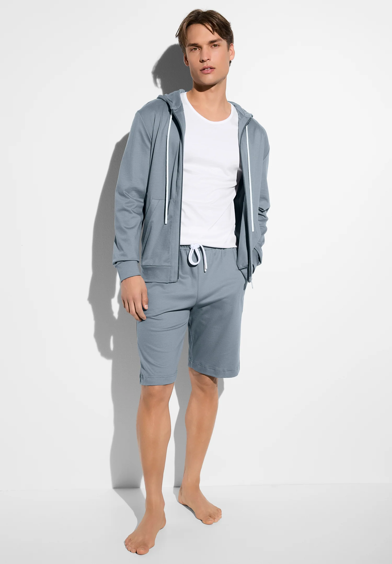 Piqué Lounge | Jacke - blue fusion - Image 3
