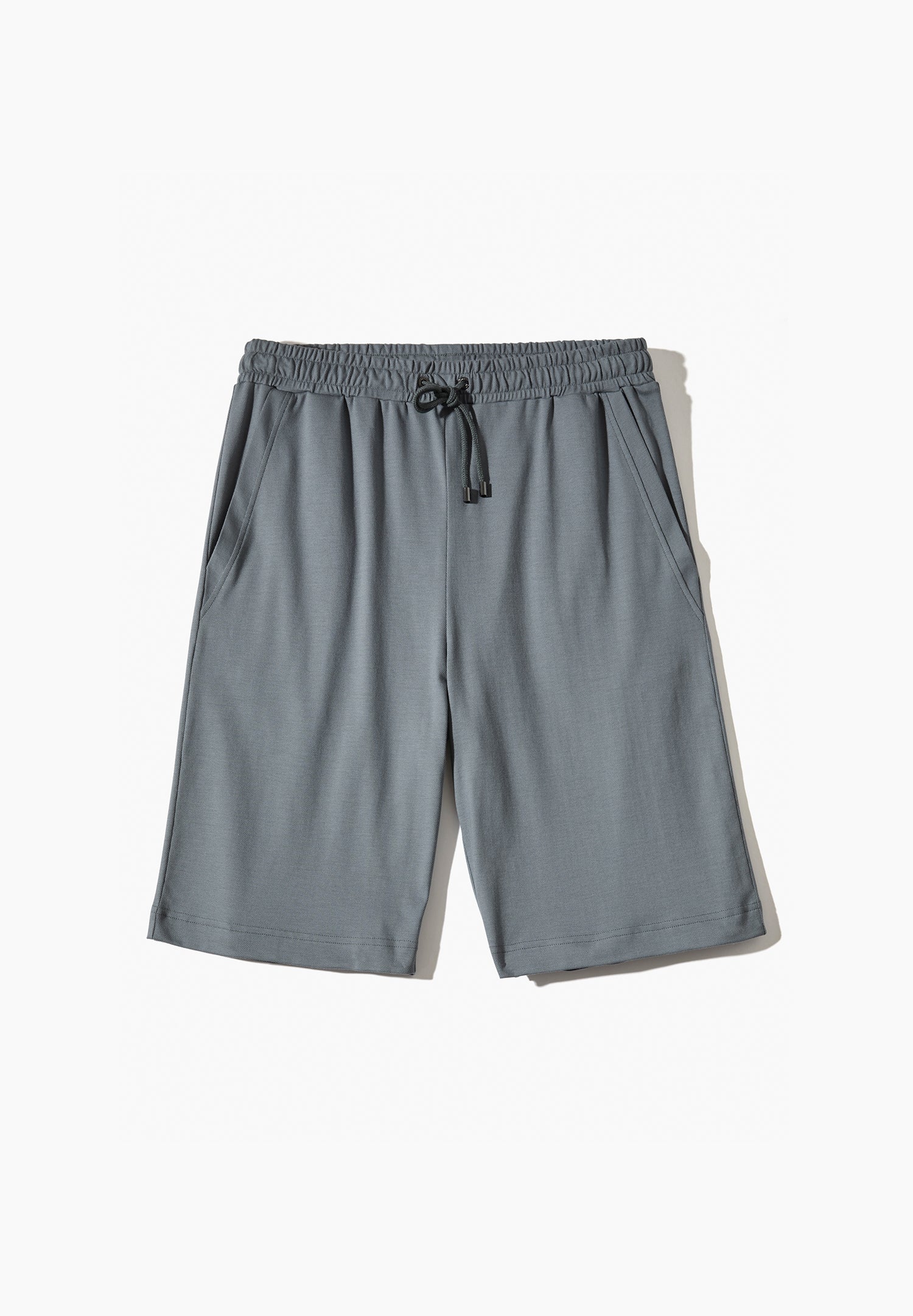 Piqué Lounge | Hose kurz - steel blue - Image 4
