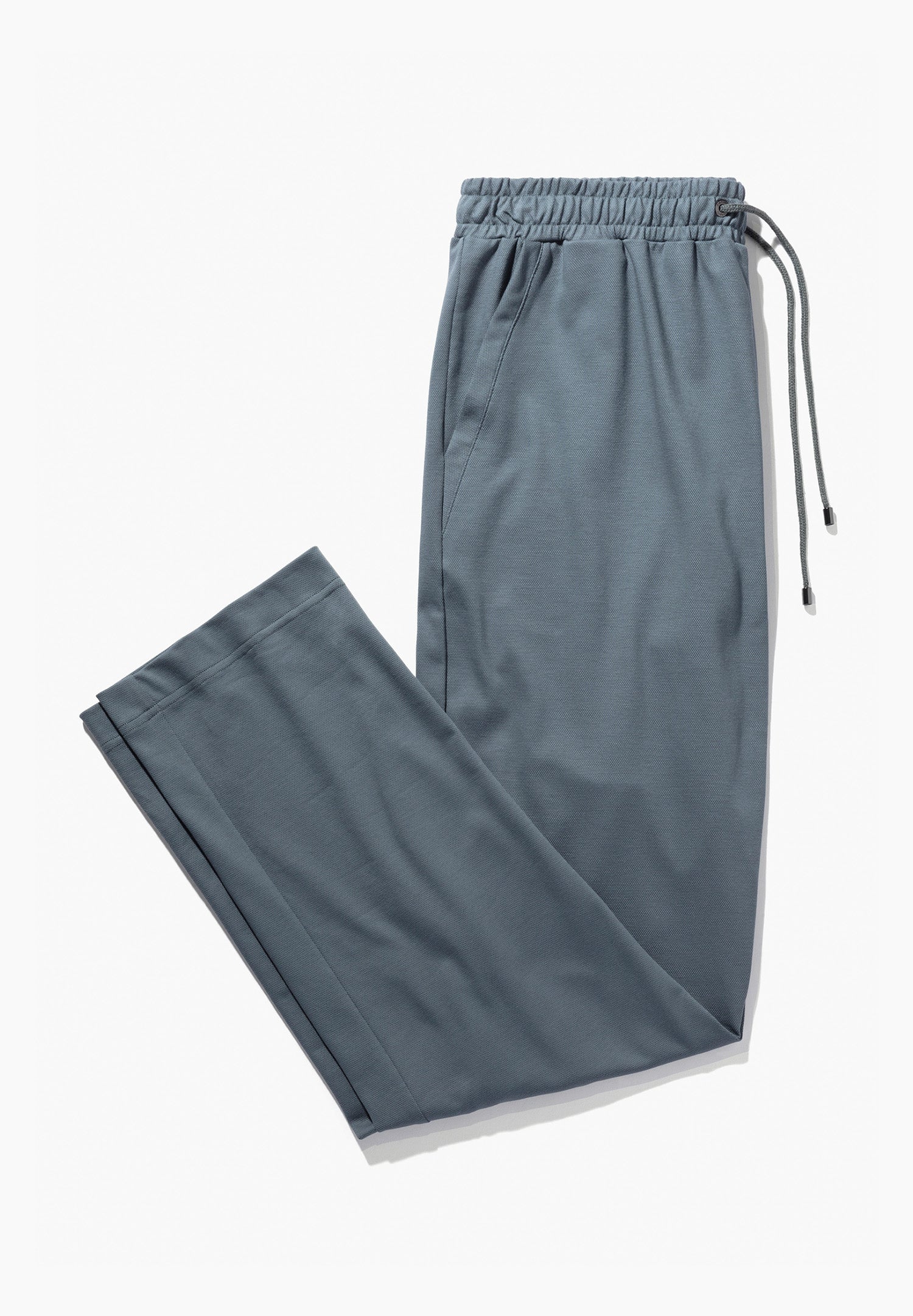 Piqué Lounge | Hose lang - steel blue - Image 4