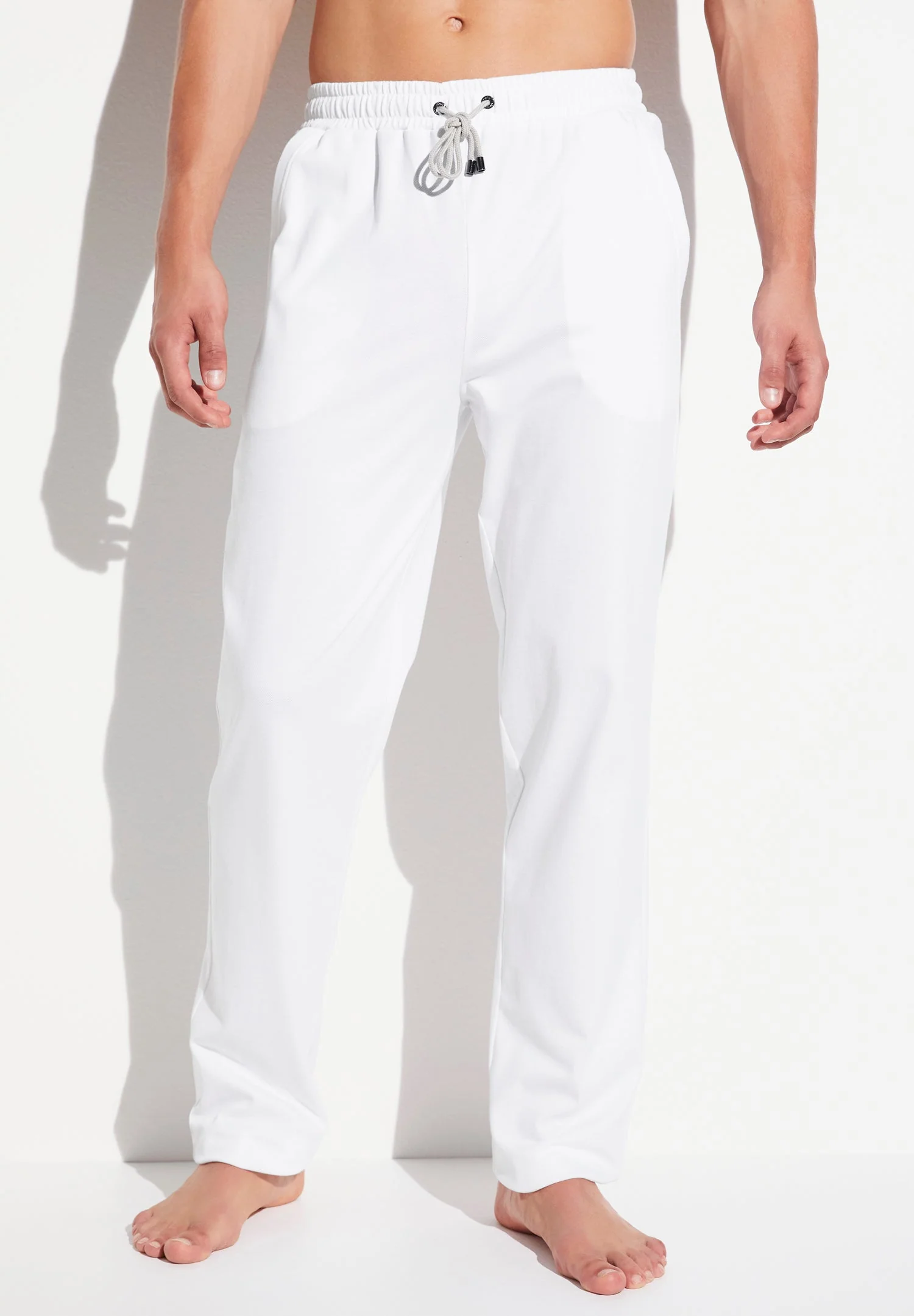 Piqué Lounge | Hose lang - weiss