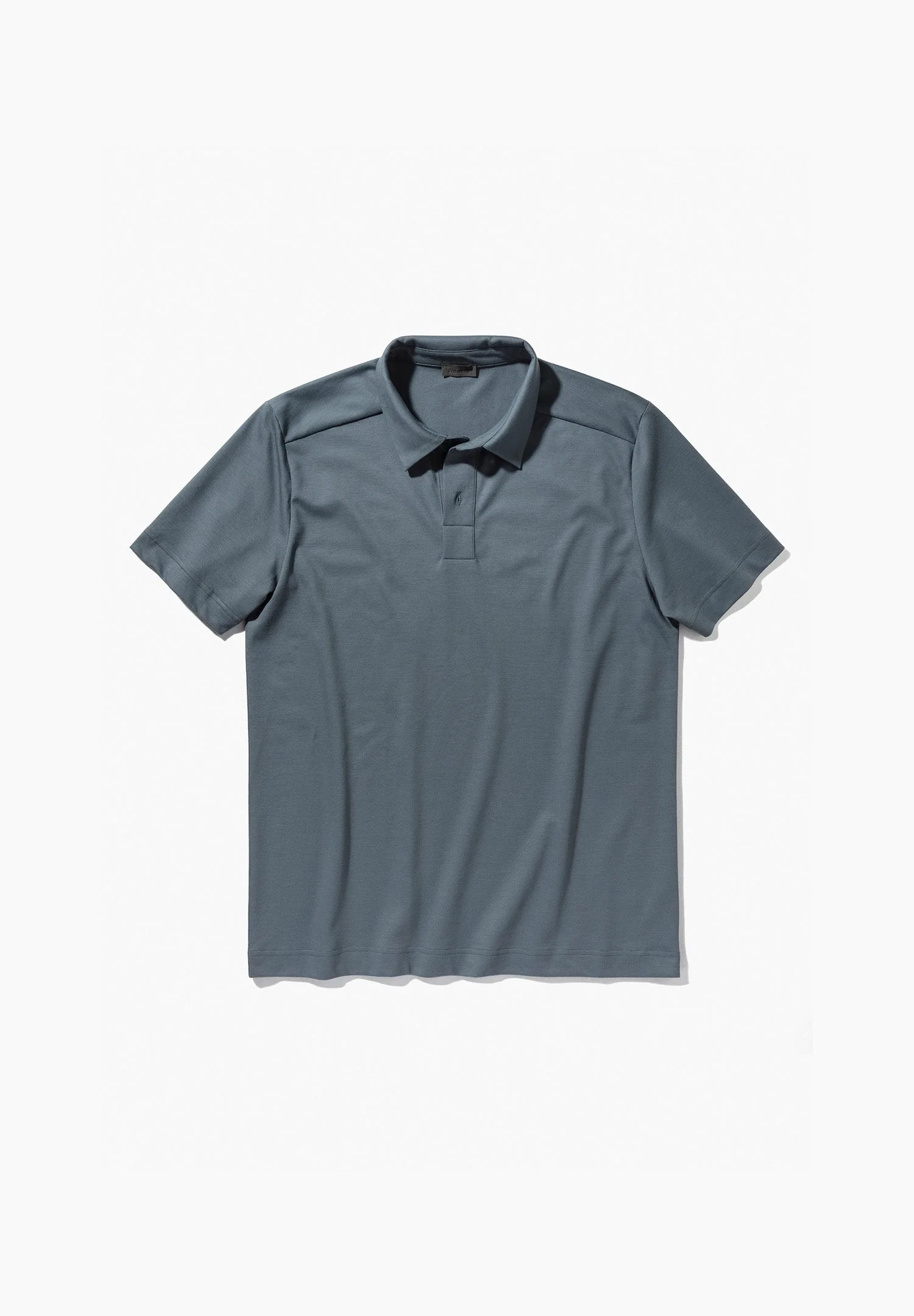 Piqué Lounge | Poloshirt kurzarm - steel blue - Image 5