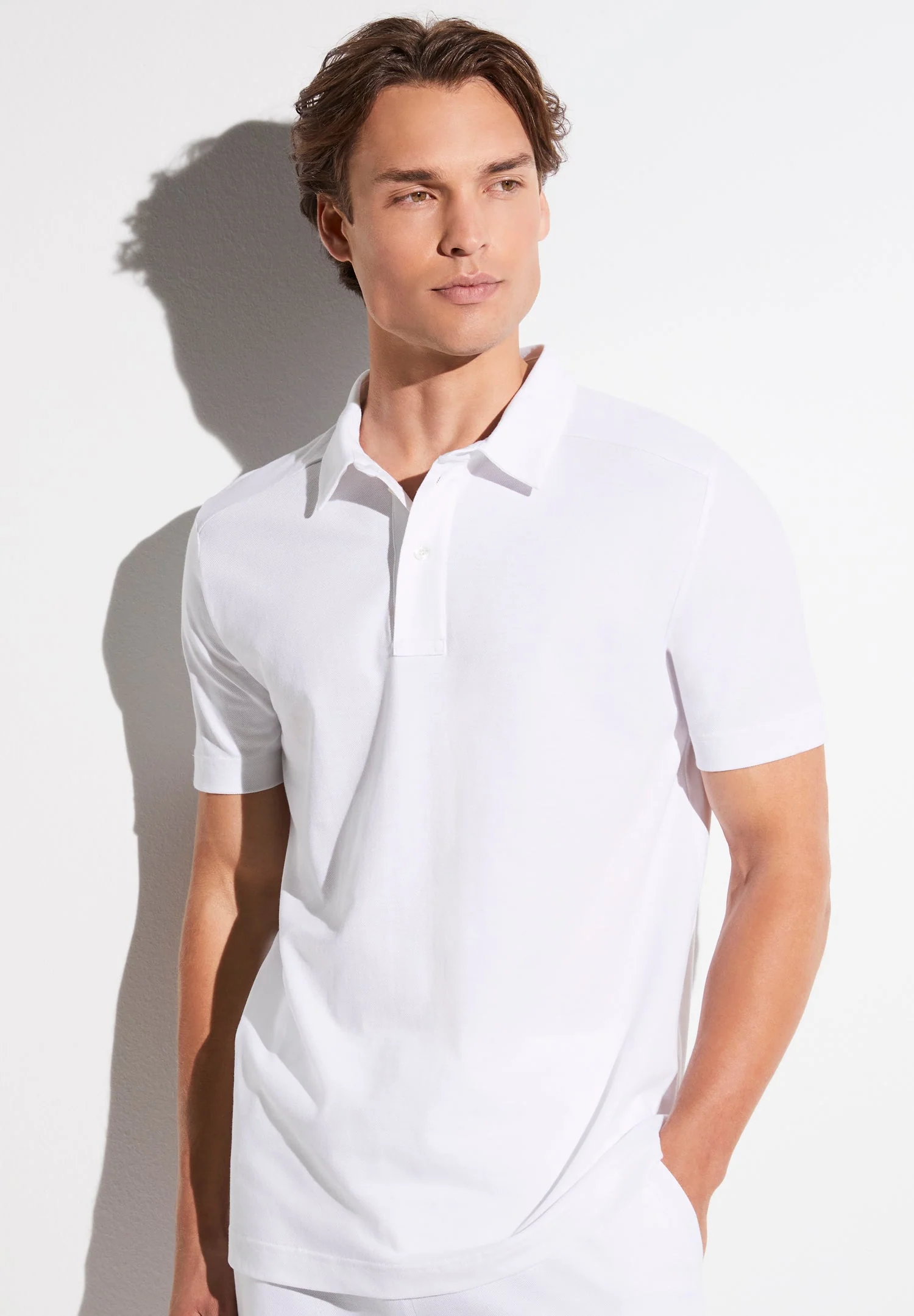 Piqué Lounge | Poloshirt kurzarm - weiss