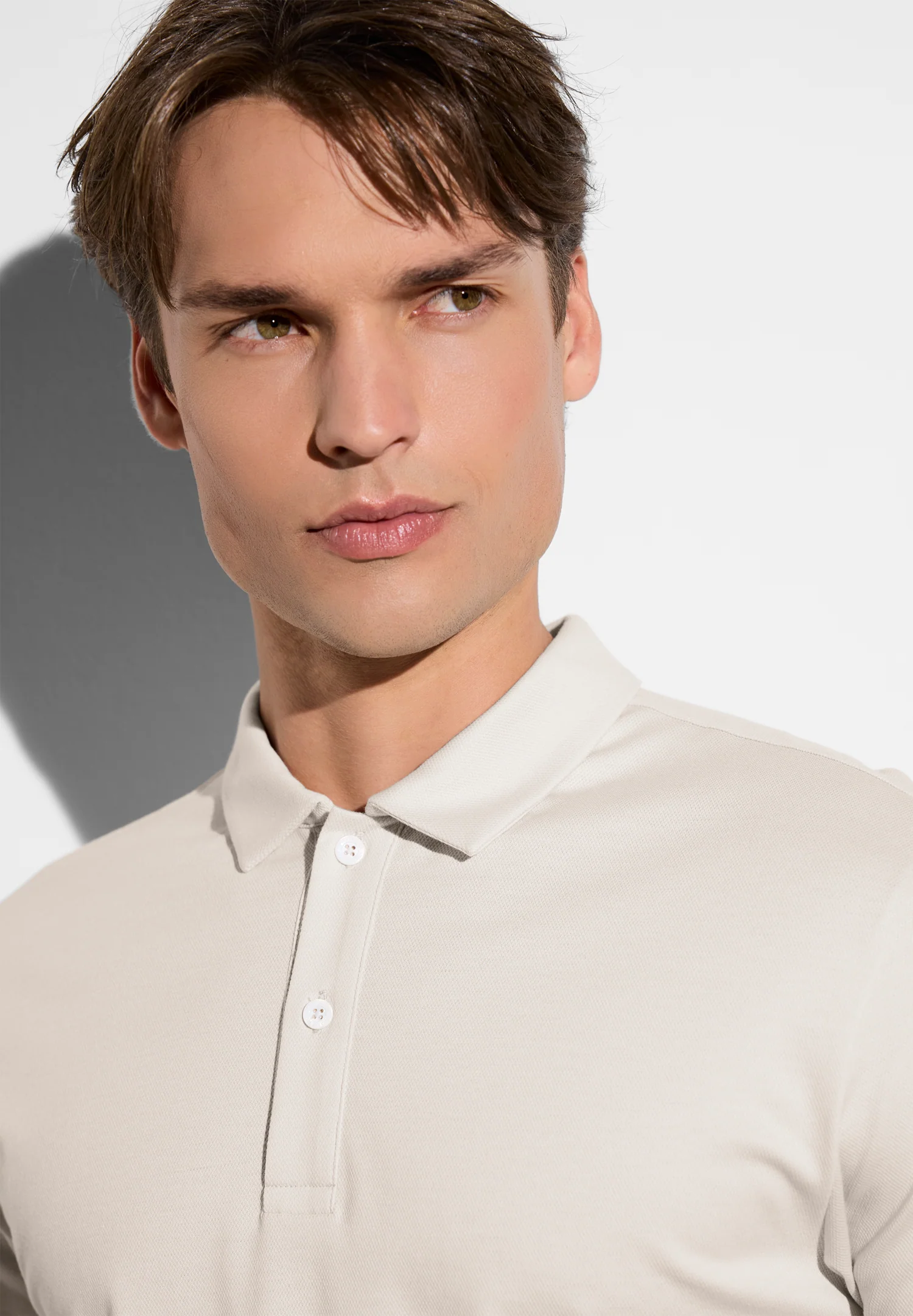 Piqué Lounge | Poloshirt kurzarm - beige - Image 4