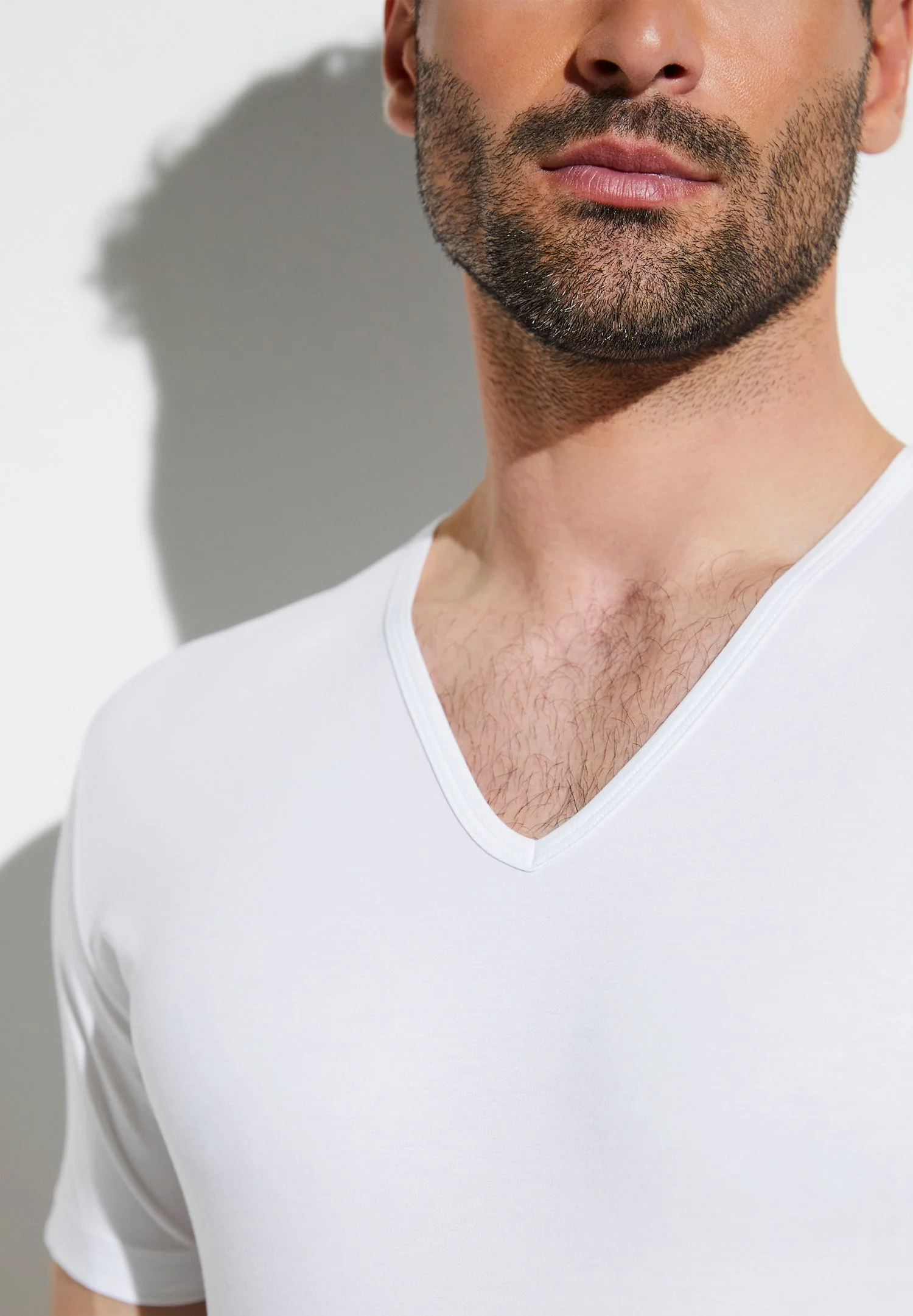 Pure Comfort | T-Shirt kurzarm V-Ausschnitt - weiss - Image 3