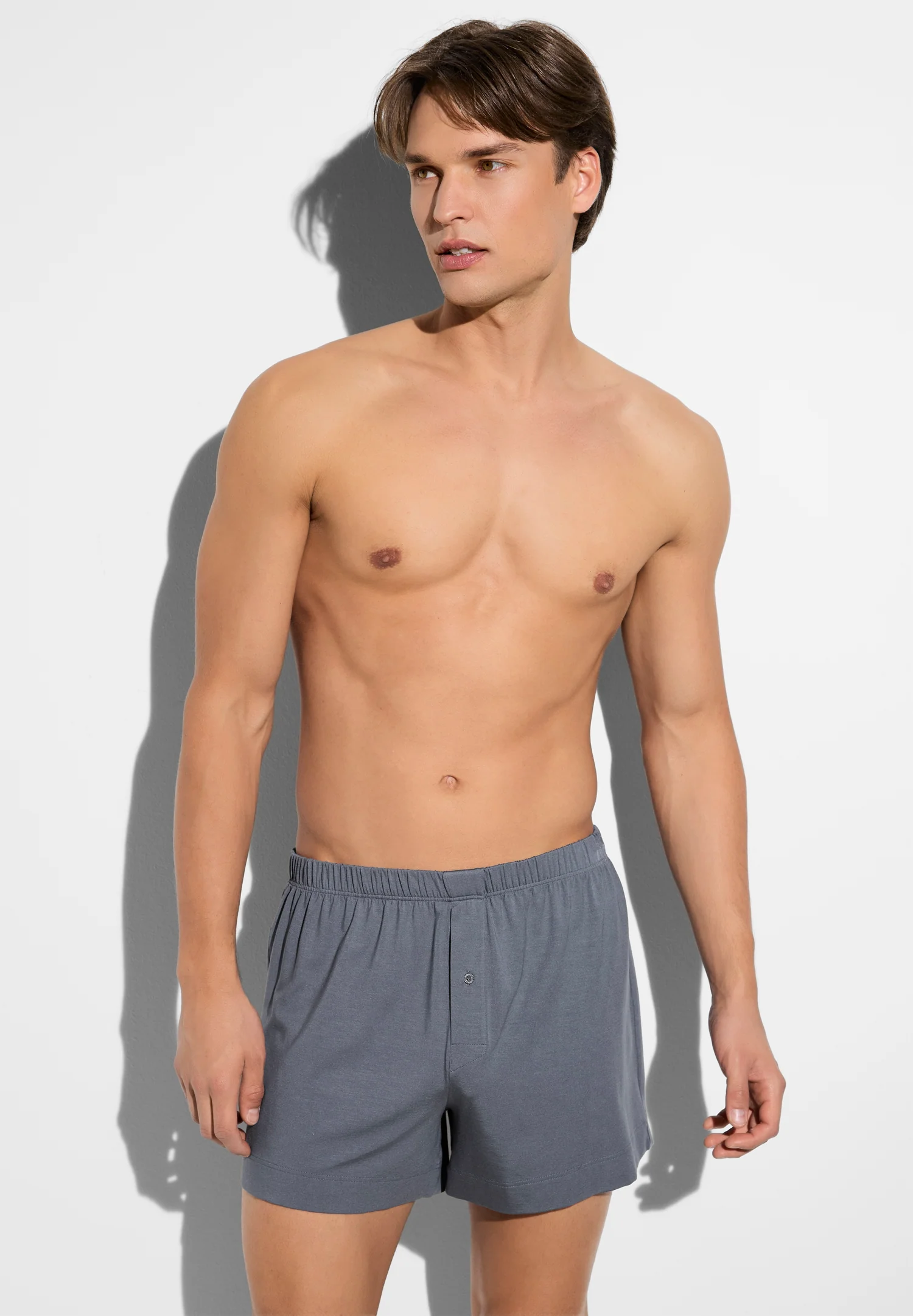 Pureness | Boxer Shorts, mit Eingriff - slate