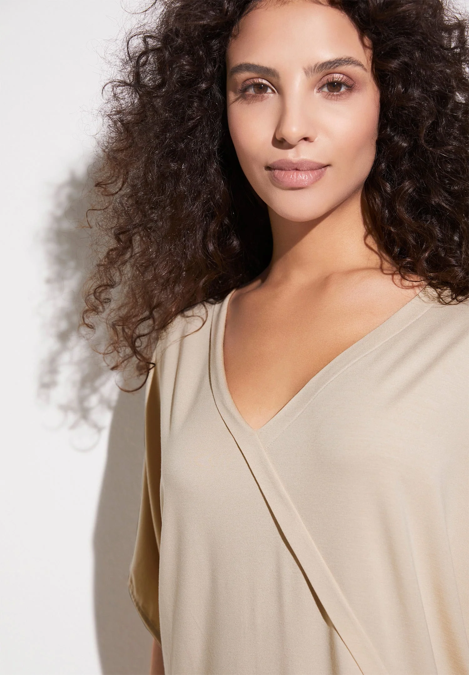 Pureness | Kurzes Kleid kurzarm - oatmeal - Image 3
