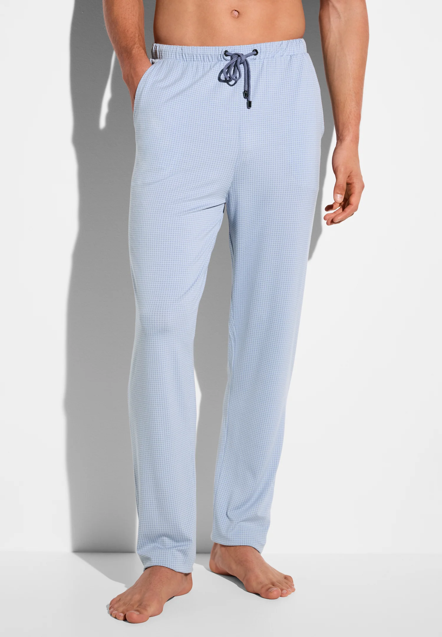 Pureness Print | Hose lang - houndstooth blue