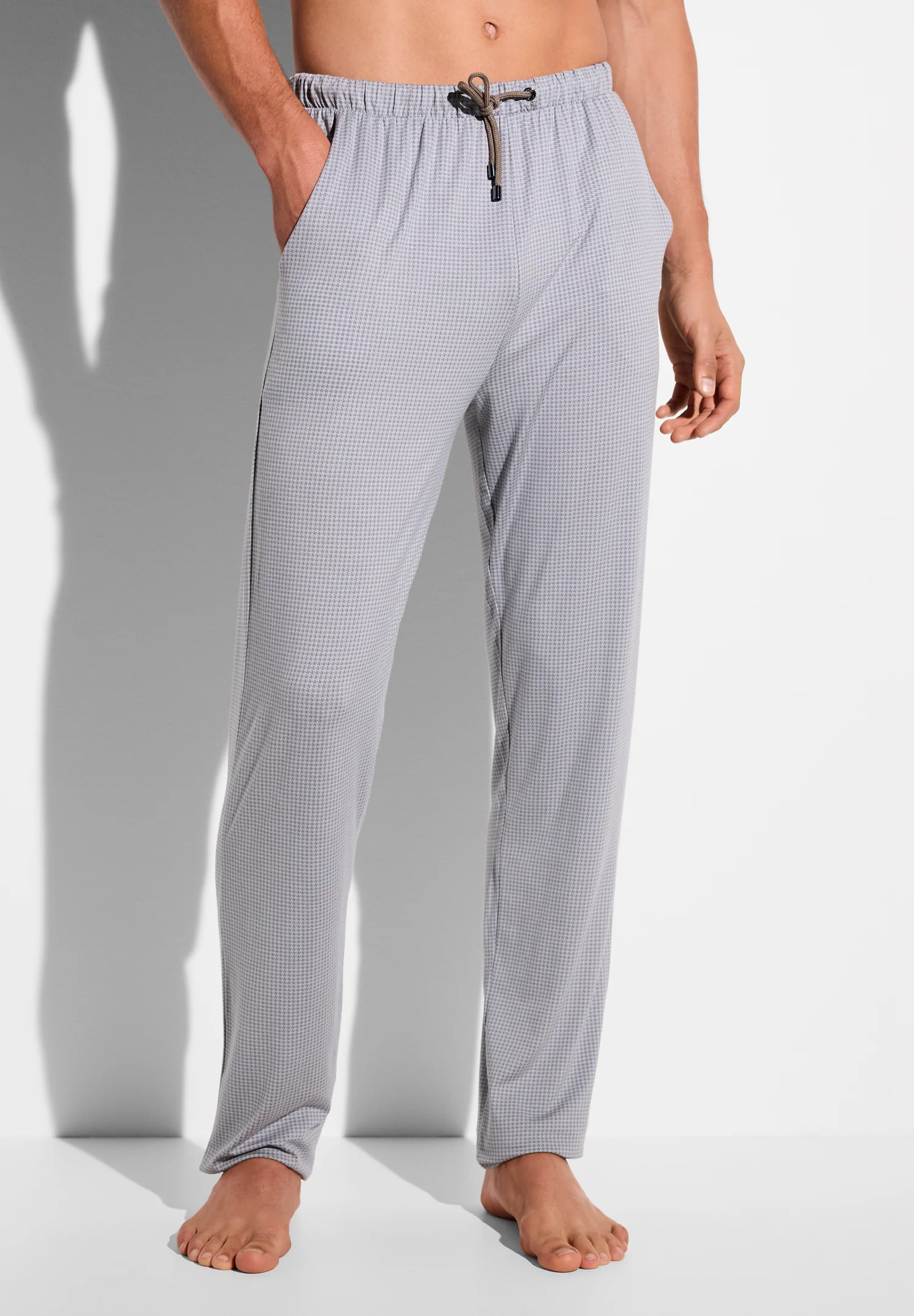 Pureness Print | Hose lang - houndstooth grey
