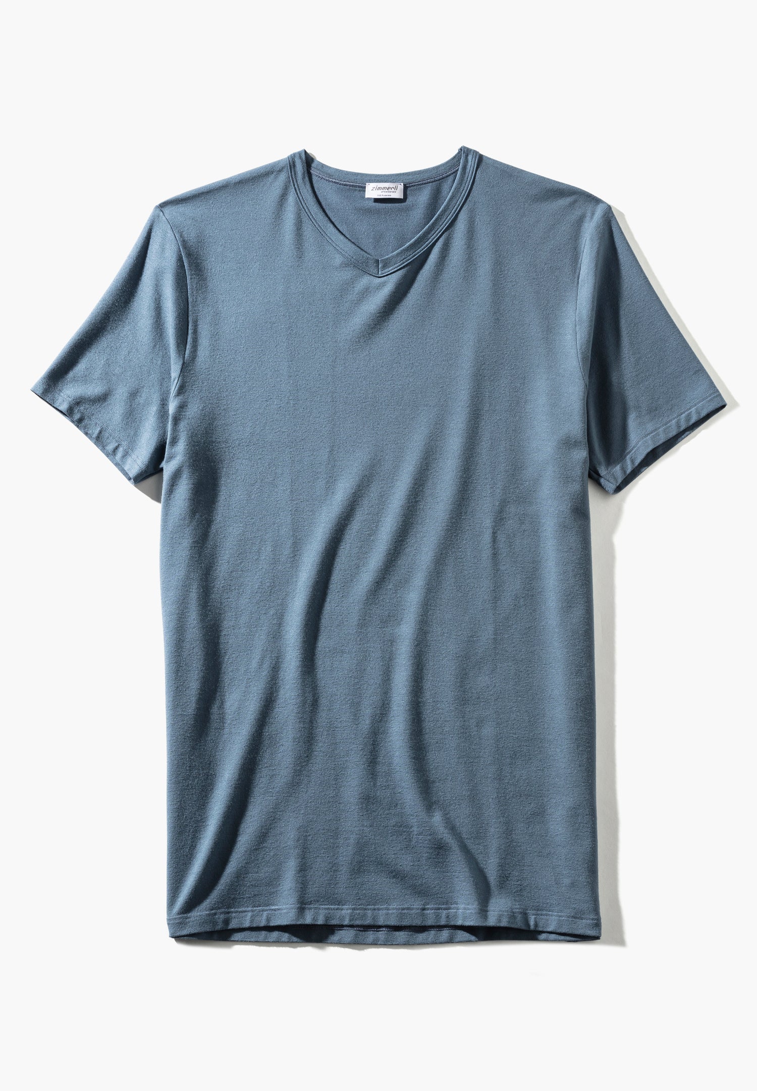 Pureness | T-Shirt kurzarm V-Ausschnitt - blue slate - Image 6