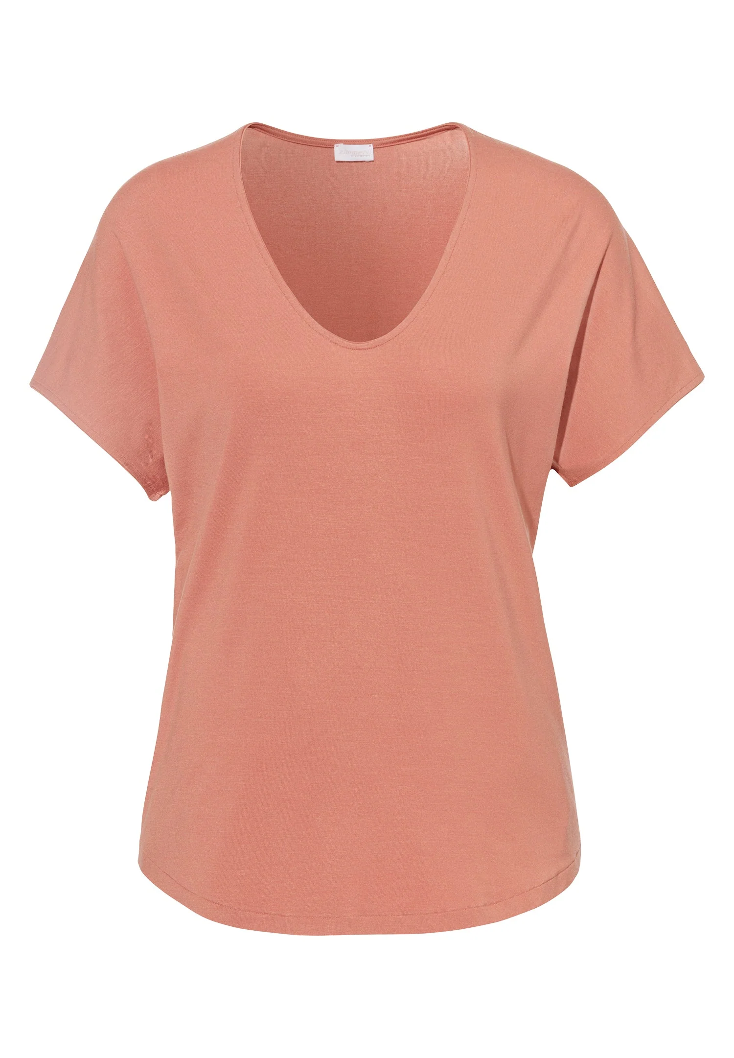 Pureness | T-Shirt kurzarm V-Ausschnitt - coral rouge - Image 2