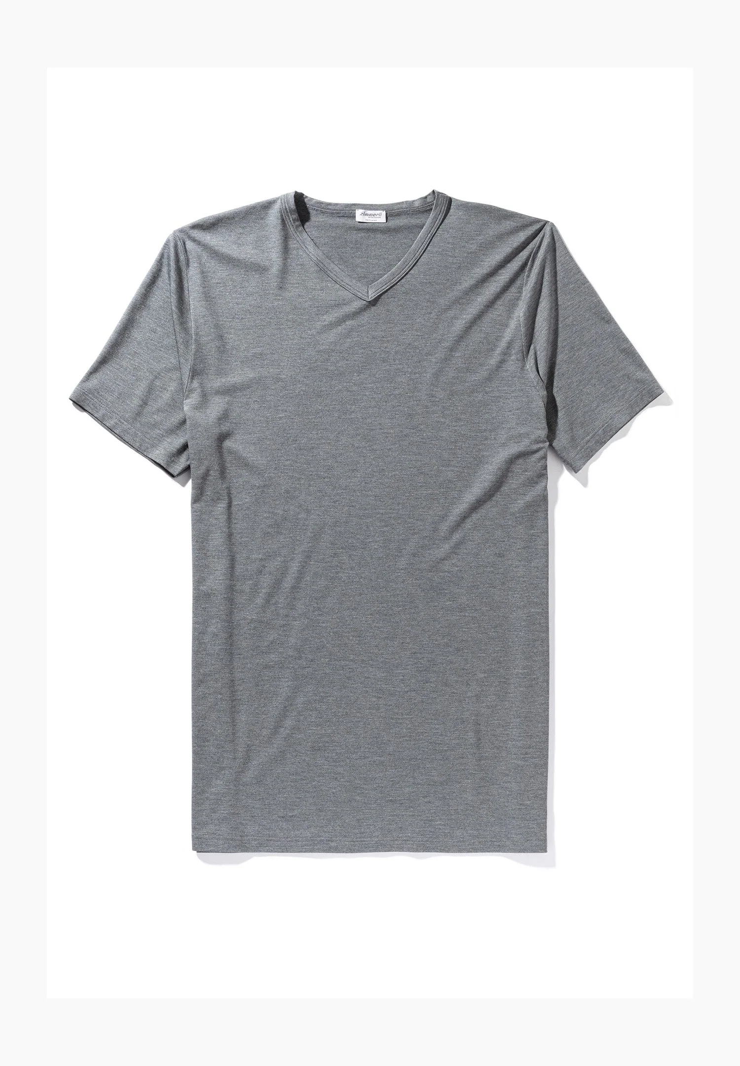 Pureness | T-Shirt kurzarm V-Ausschnitt - grau mélange - Image 4