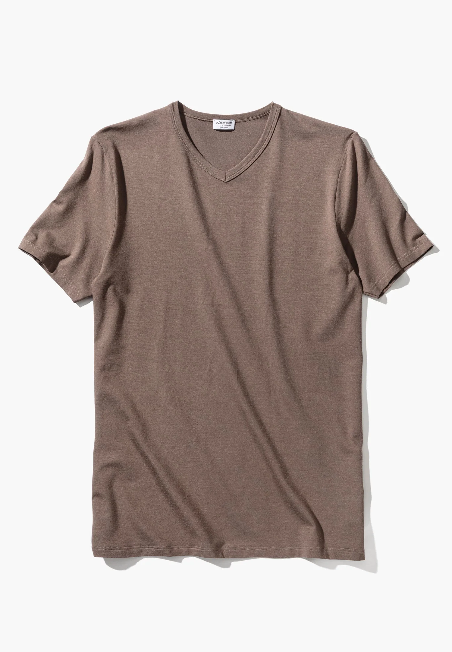 Pureness | T-Shirt kurzarm V-Ausschnitt - walnut - Image 4