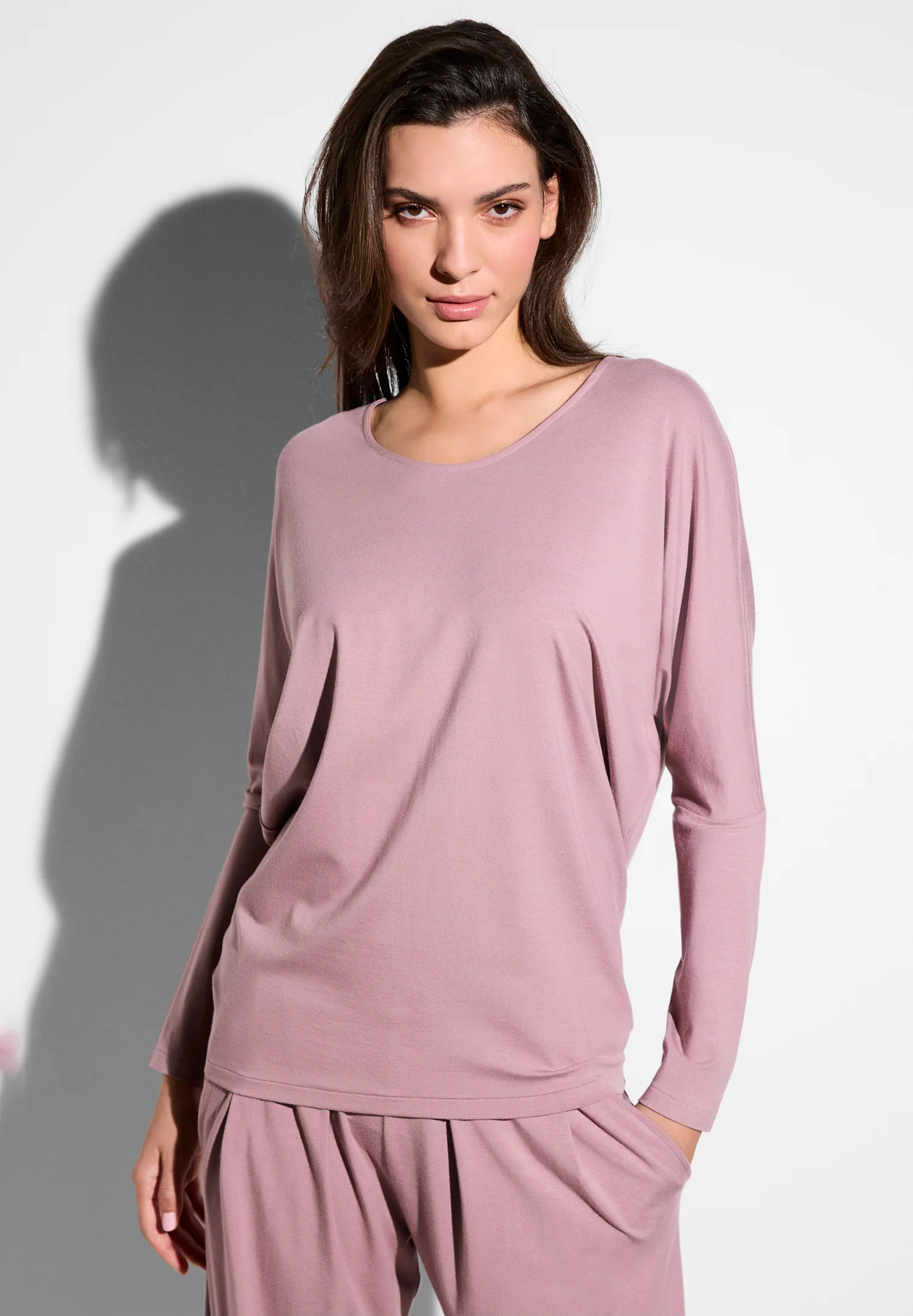 Pureness | T-Shirt langarm - mauve