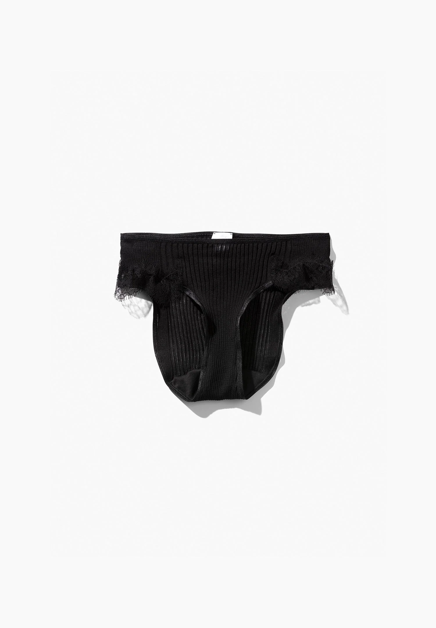 Richelieu | Slip, ikonische Rippe mit Wimpernspitze - schwarz - Image 5