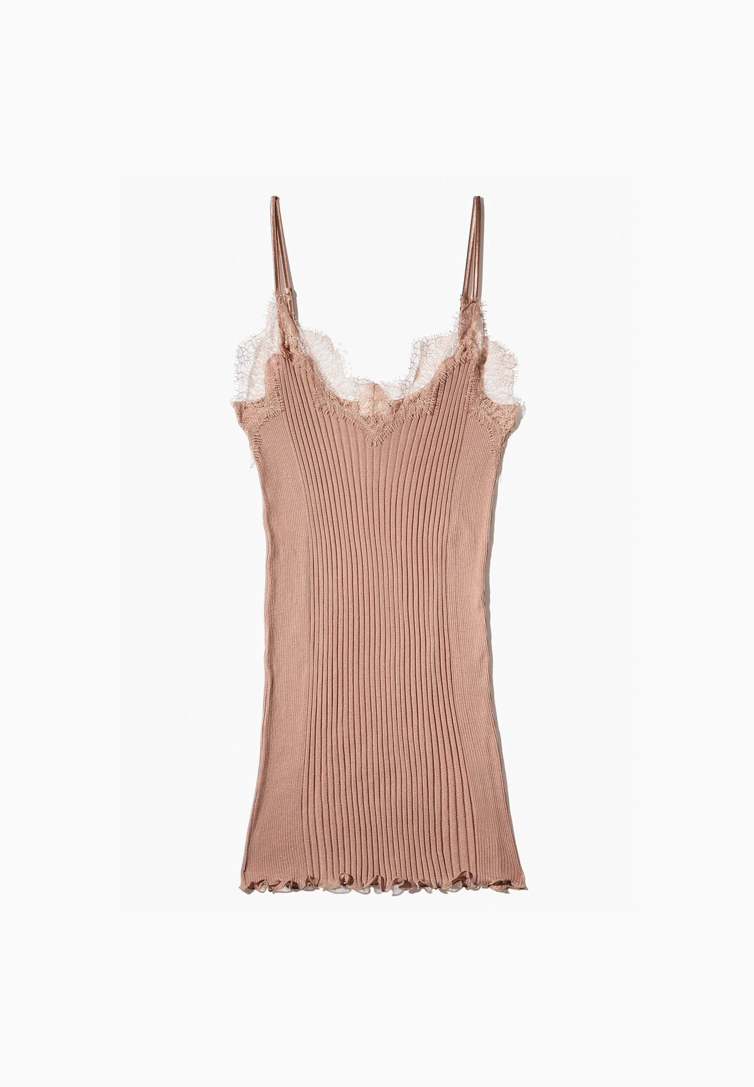 Richelieu | Spaghetti Top, ikonische Rippe mit Wimpernspitze - powder rose - Image 8