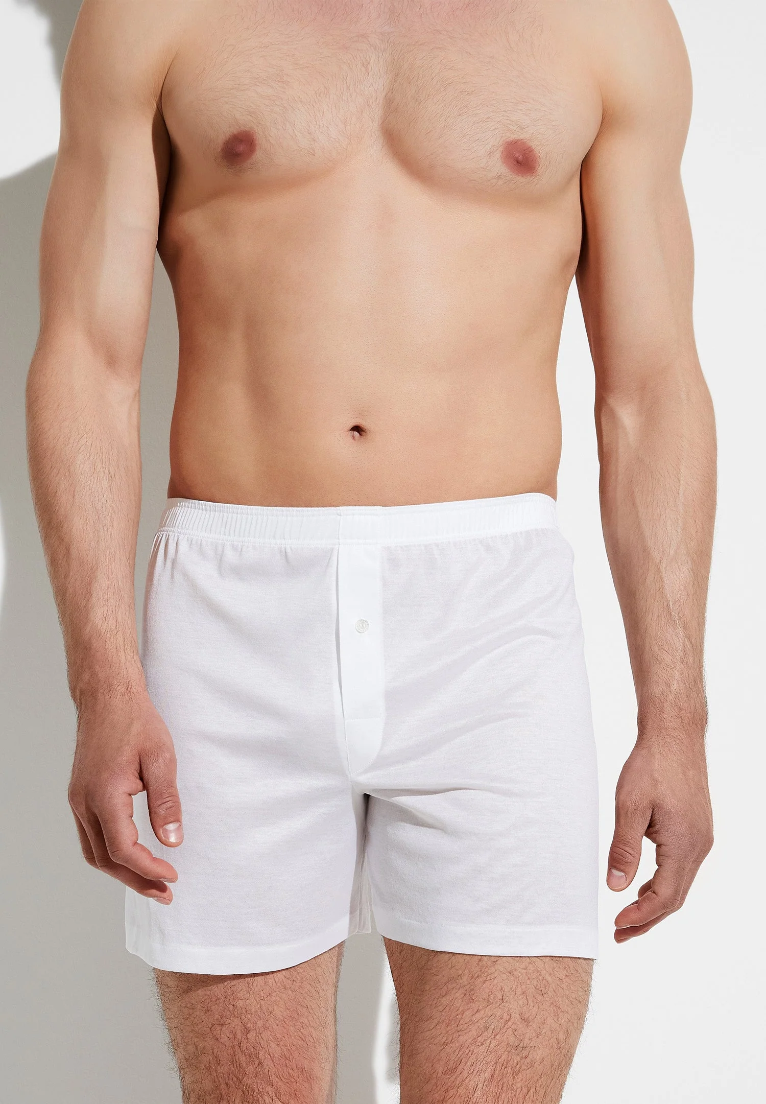 Royal Classic | Boxer Shorts, mit Eingriff, superfein - weiss