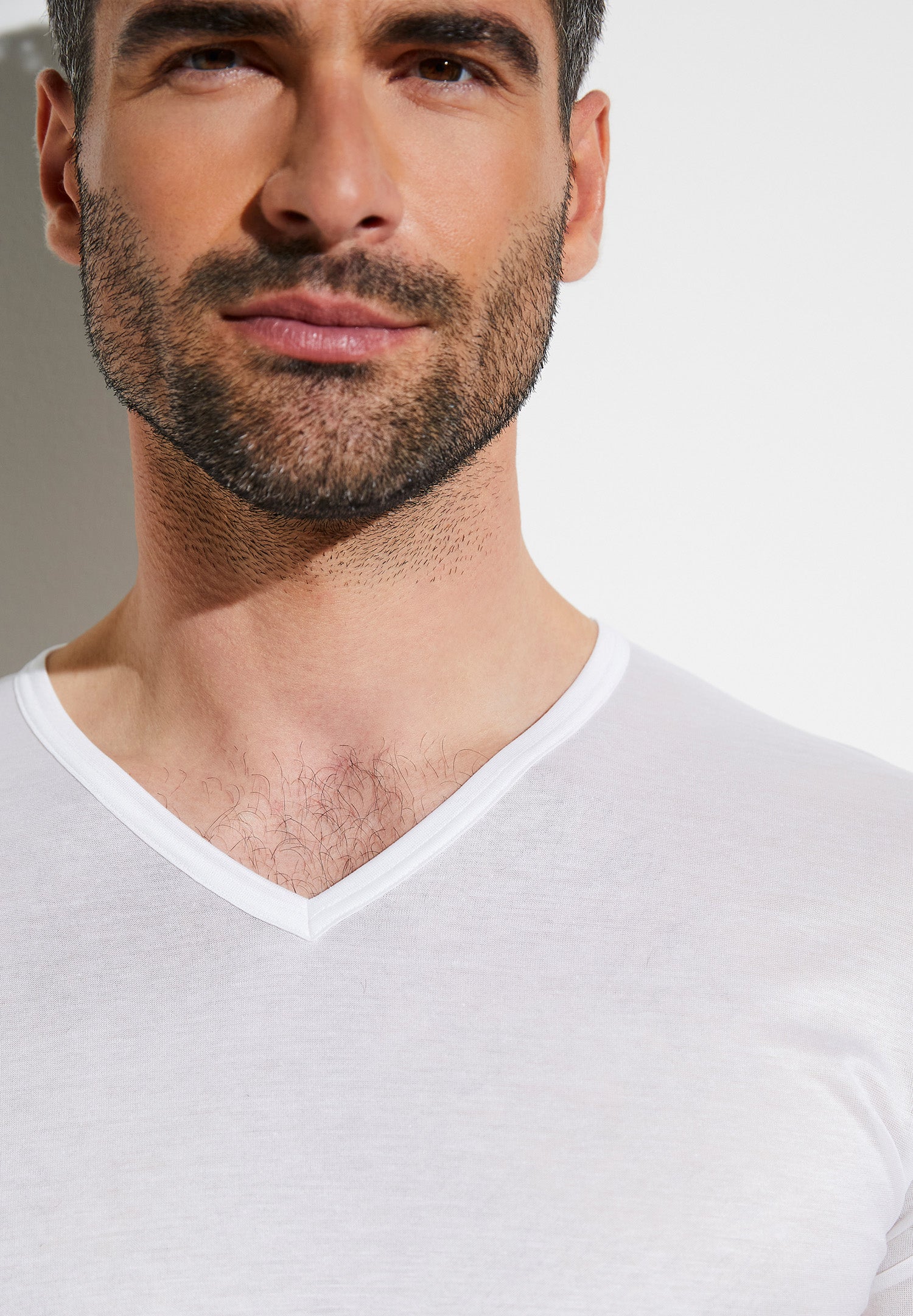 Royal Classic | T-Shirt kurzarm V-Ausschnitt, superfein - weiss - Image 3