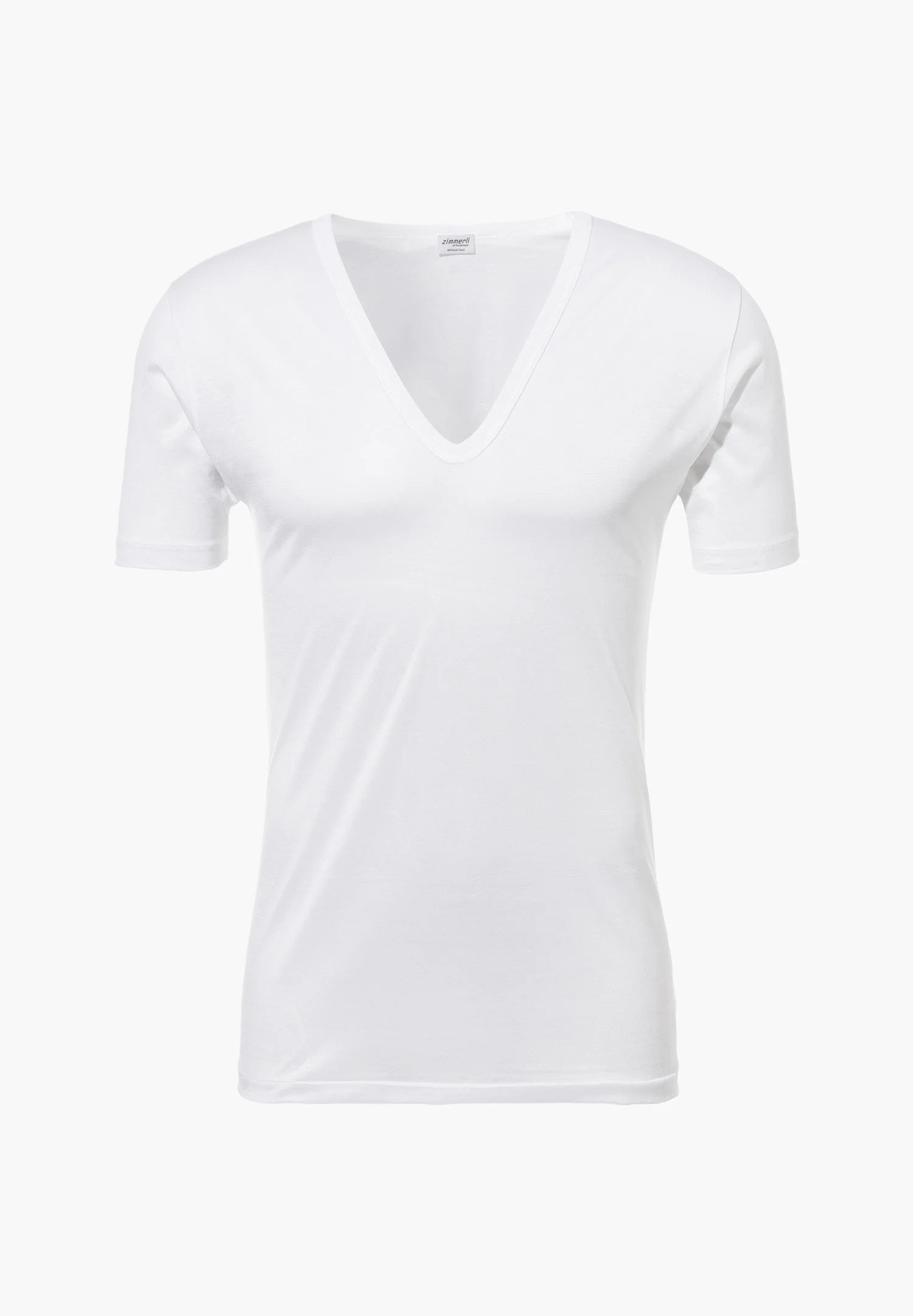 Royal Classic | T-Shirt kurzarm tiefer V-Ausschnitt, superfein - weiss - Image 2