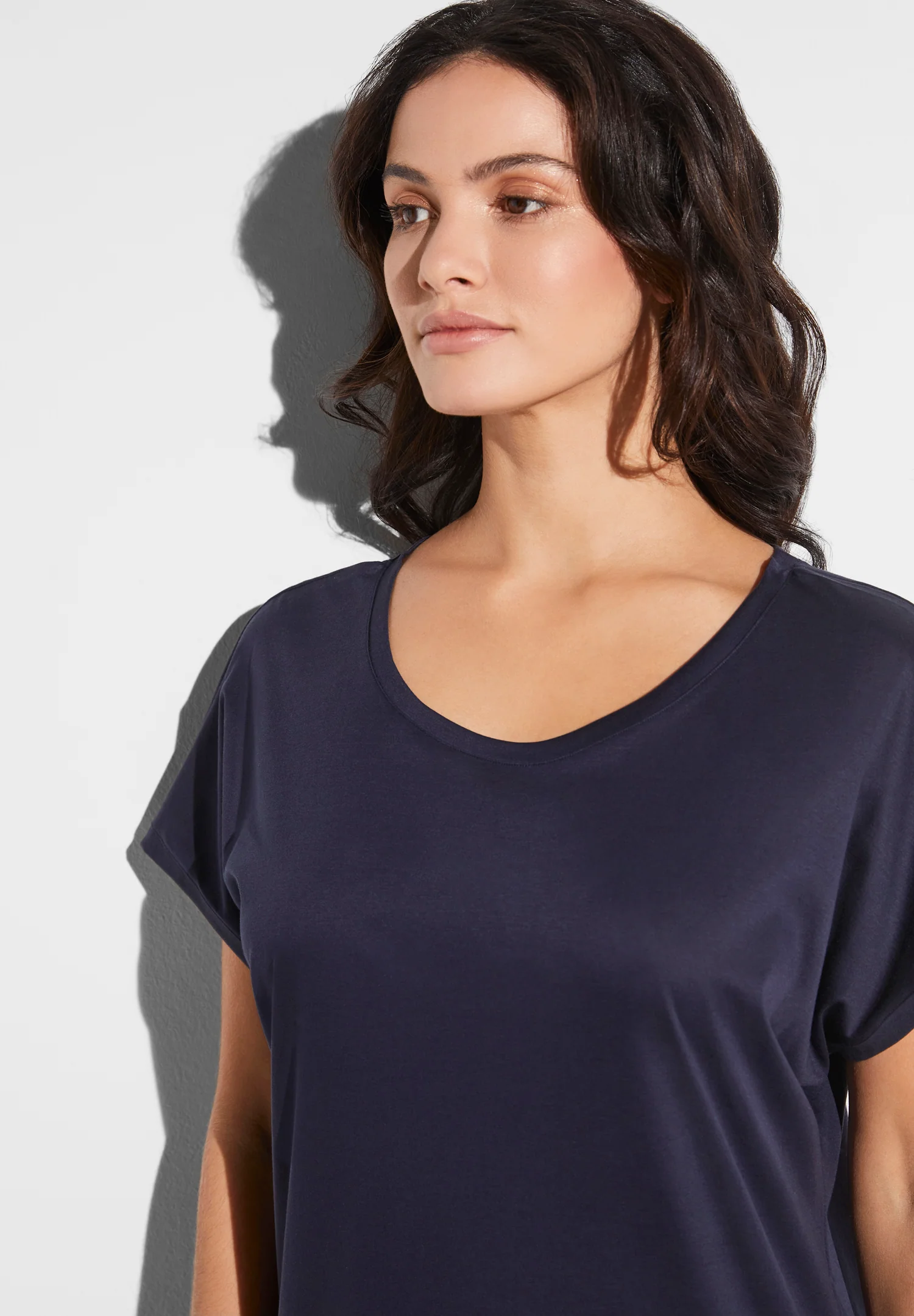 Sea Island | Langes Kleid kurzarm - navy - Image 5