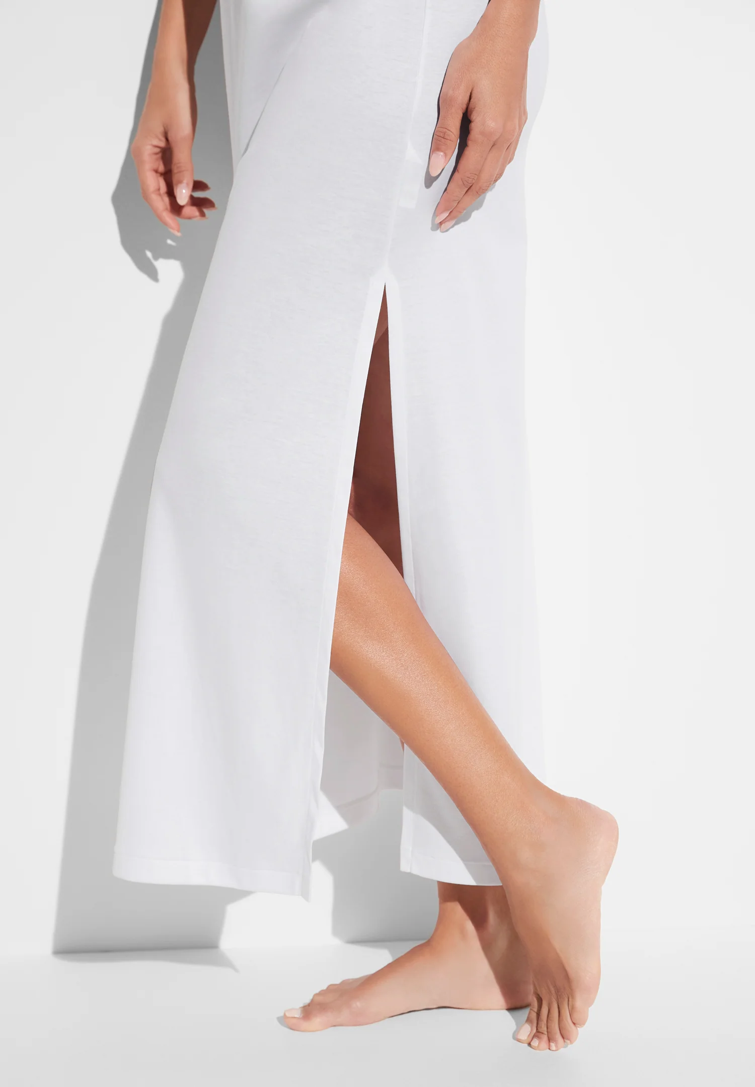 Sea Island | Langes Kleid kurzarm - weiss - Image 3