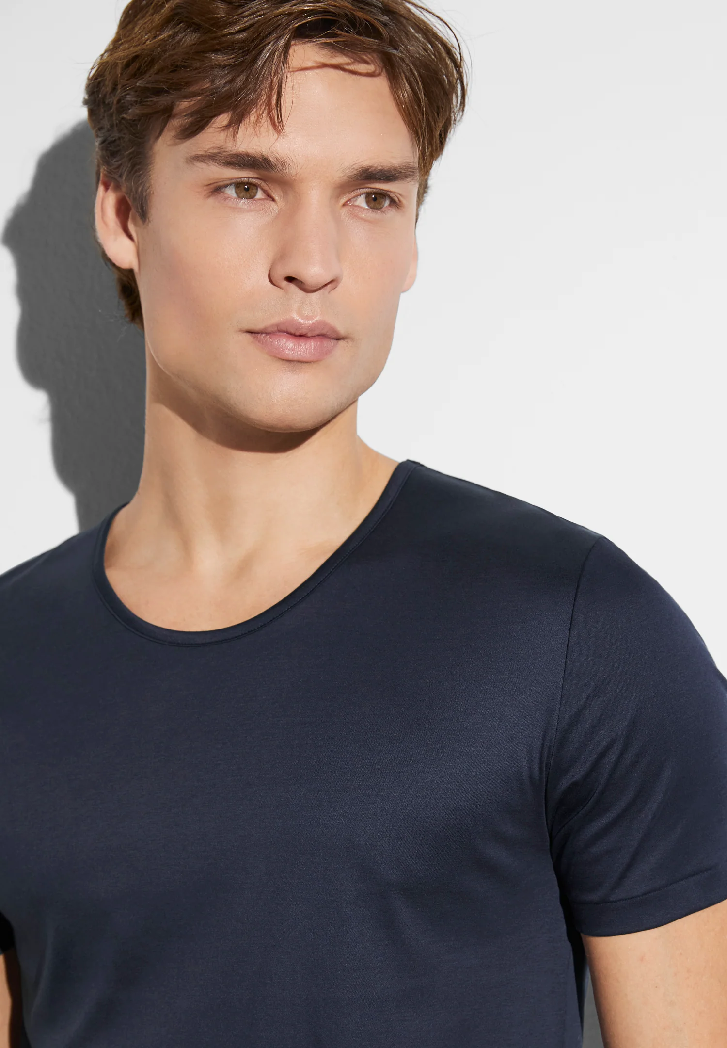 Sea Island | T-Shirt kurzarm, Rundhals schmaler Kragen - navy - Image 3