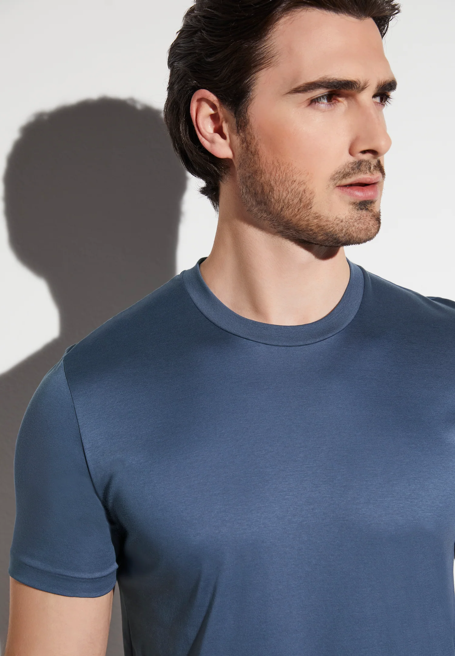 Sea Island | T-Shirt kurzarm, Rundhals - steel blue - Image 3