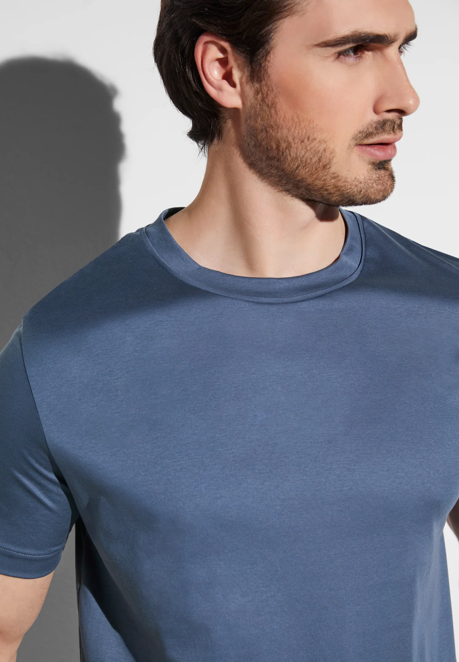 Sea Island | T-Shirt kurzarm, Rundhals, Loose Fit - steel blue - Image 4