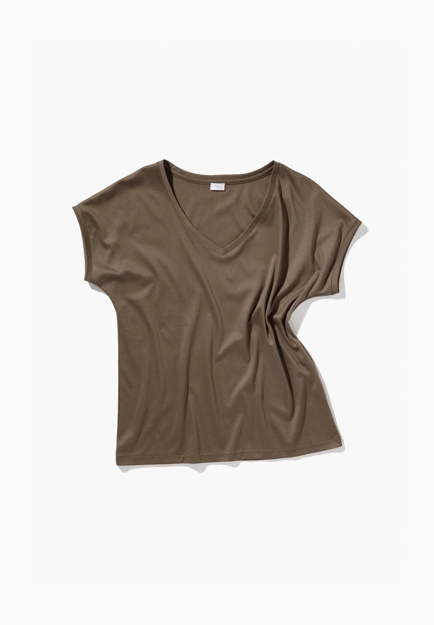 Sea Island | T-Shirt kurzarm V-Ausschnitt - moos - Image 4
