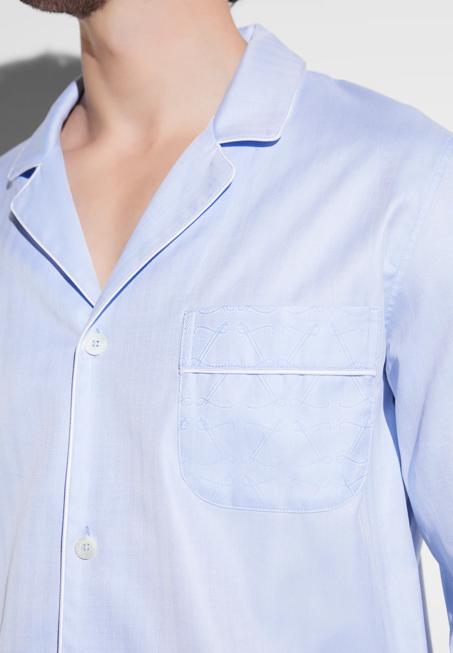 Sea Island Woven | Pyjama lang - blue - Image 3