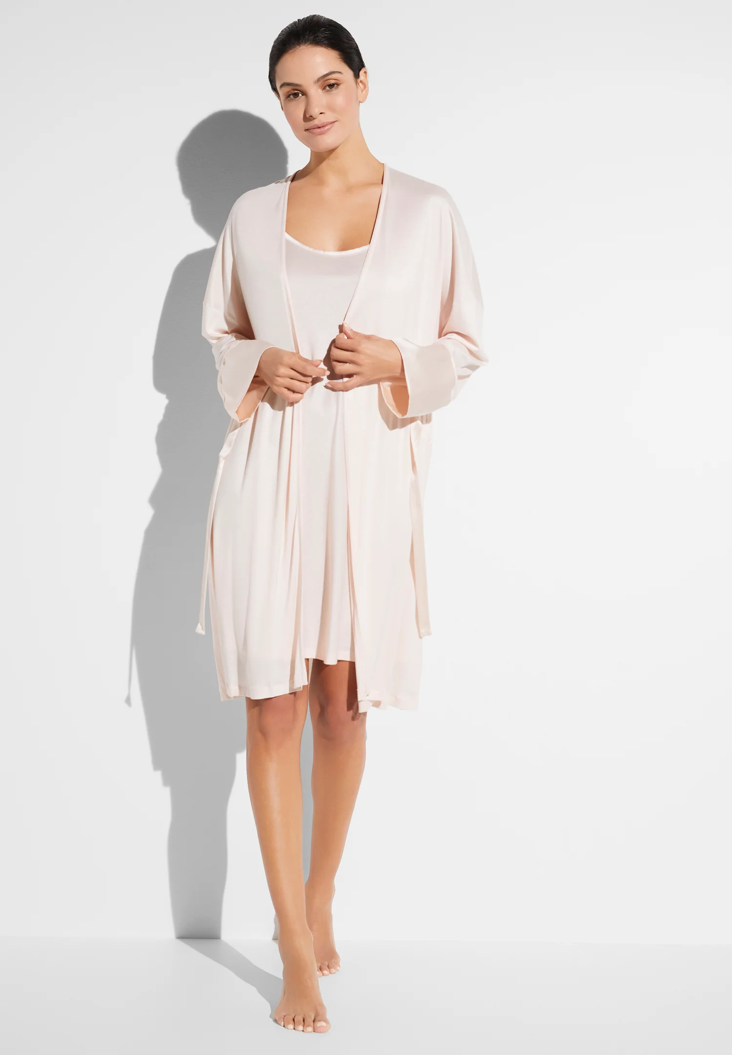 Silk Dreams | Morgenmantel kurz - rose quartz - Image 3