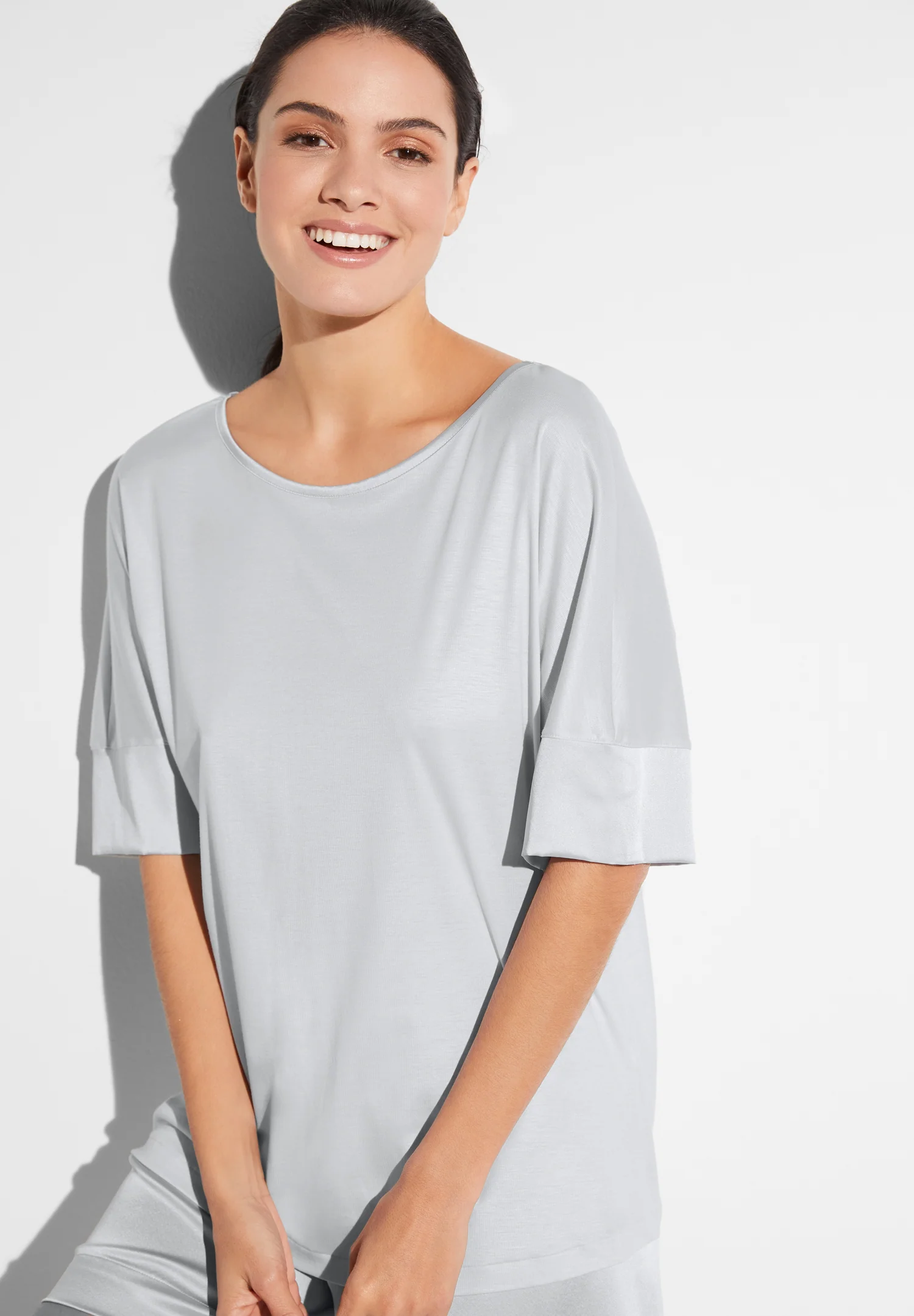 Silk Dreams | Pyjama kurz - grey marble - Image 3