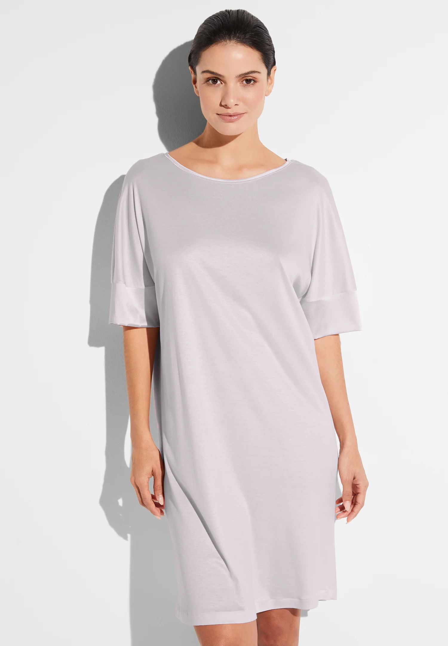Silk Dreams | Sleepshirt kurzarm - lilac marble