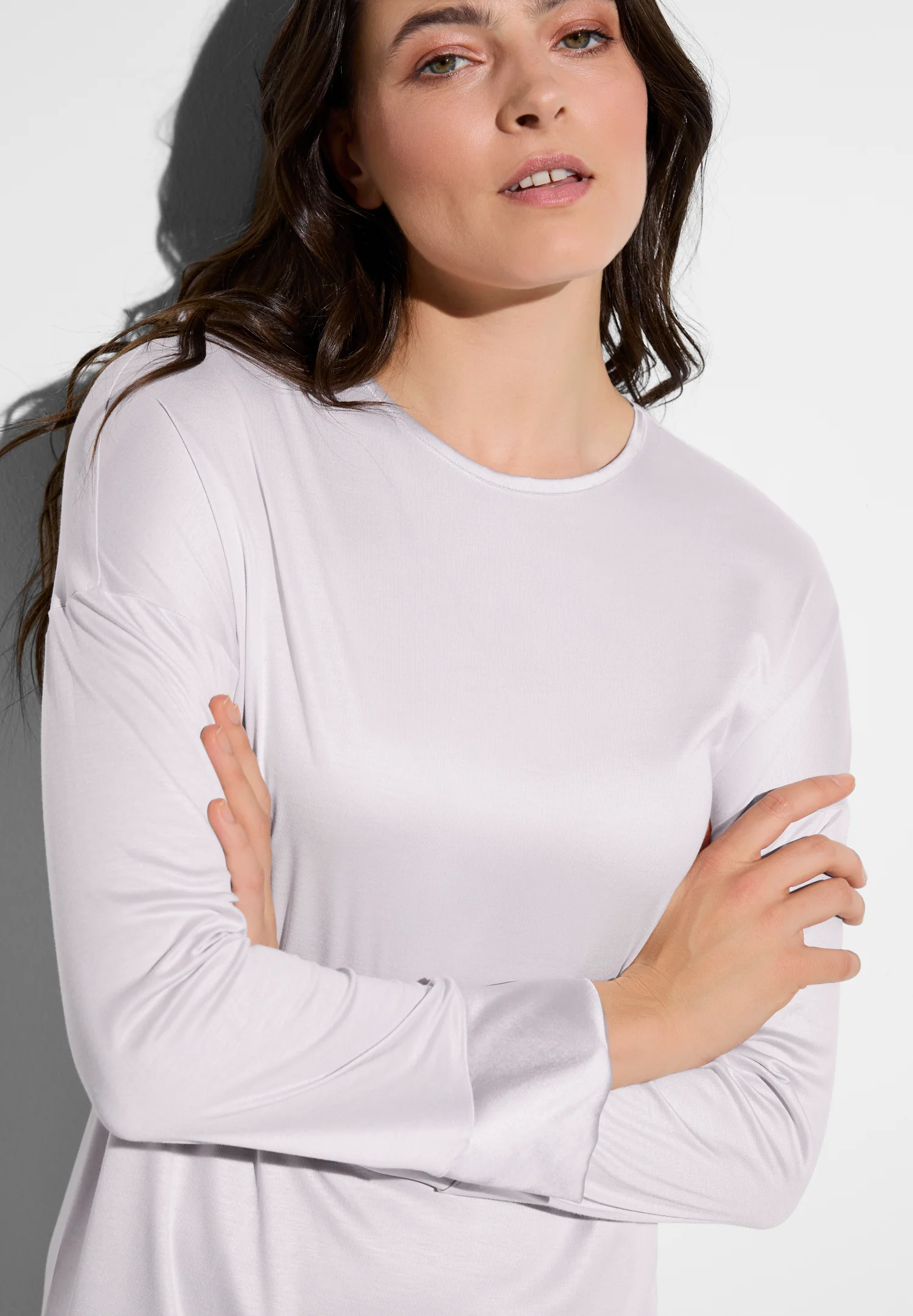 Silk Dreams | Sleepshirt langarm - lavender - Image 3
