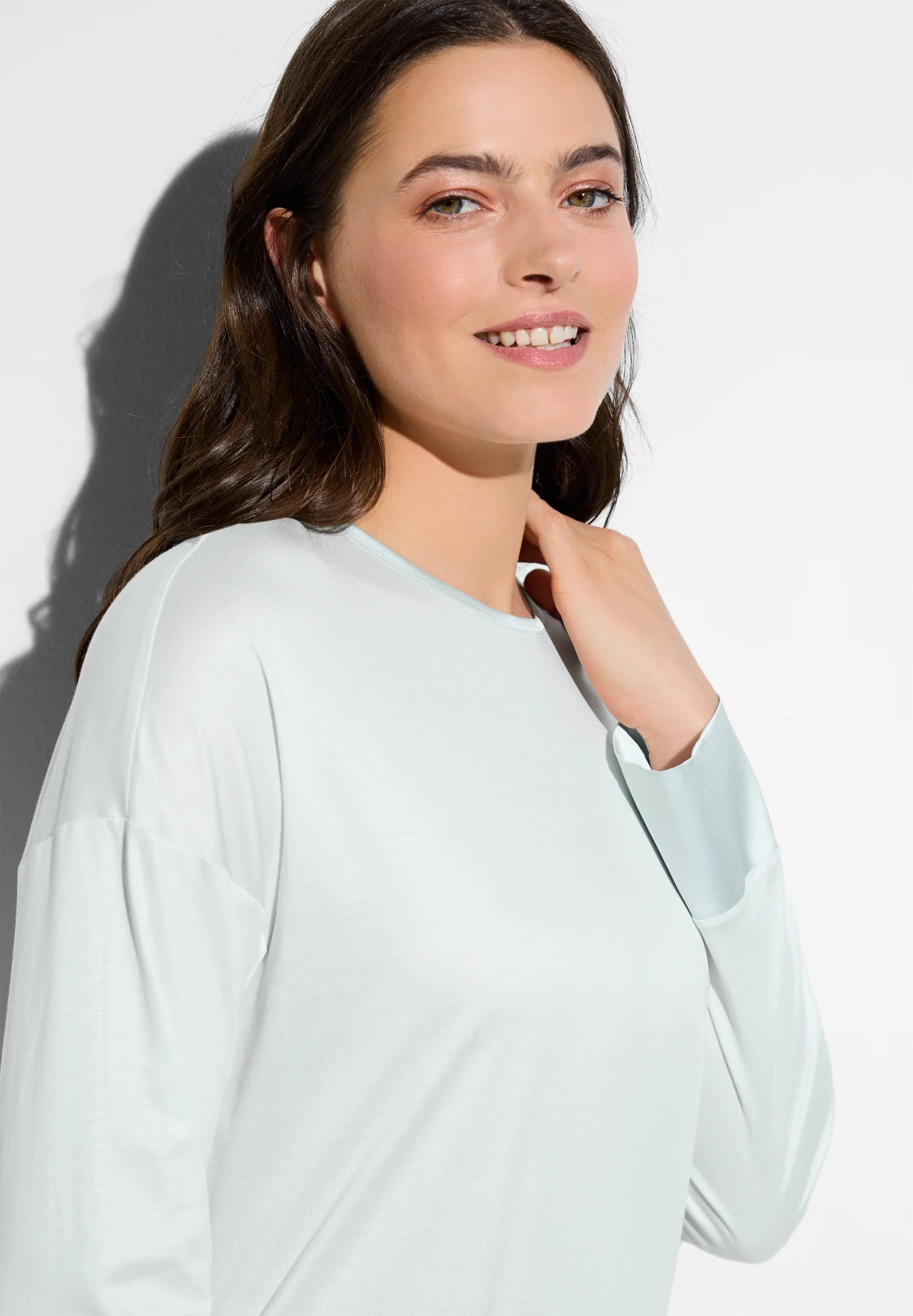 Silk Dreams | Sleepshirt langarm - light blue - Image 3